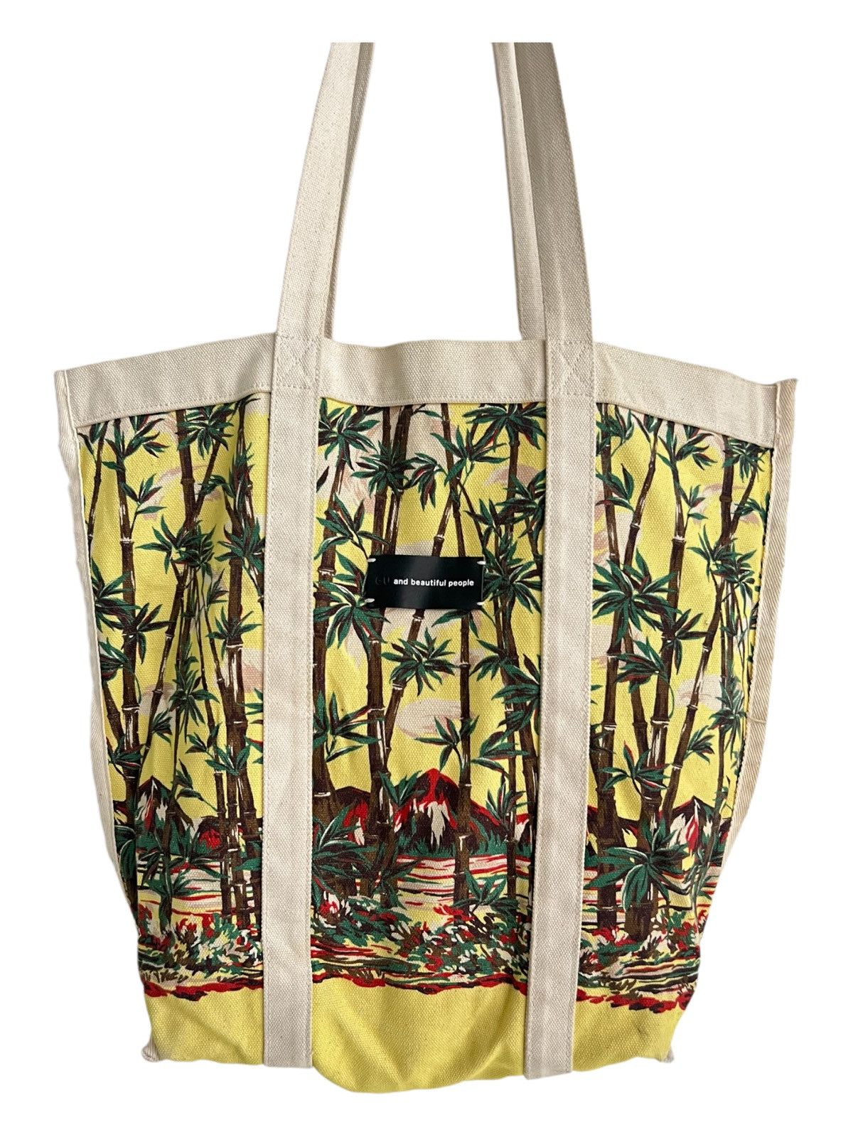 Art Comes First × GU 🇯🇵 Ltd Beautiful People GU Aloha Motif Canvas Shoulder Bag Size ONE SIZE - 4 Thumbnail