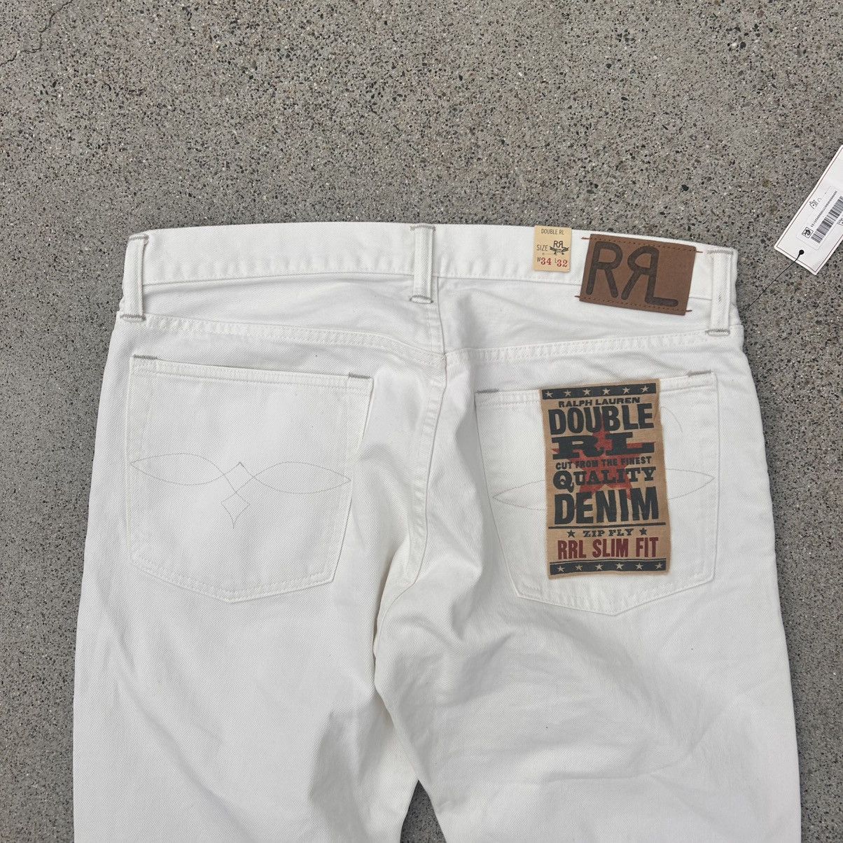 RRL Ralph Lauren RRL Ralph Lauren Brand New White Denim Canvas Pants Size US 34 / EU 50 - 2 Thumbnail