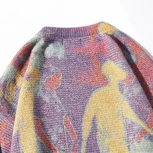 VIBE Spring Sweaters Harajuku Neon Color Size US L / EU 52-54 / 3 - 3 Thumbnail