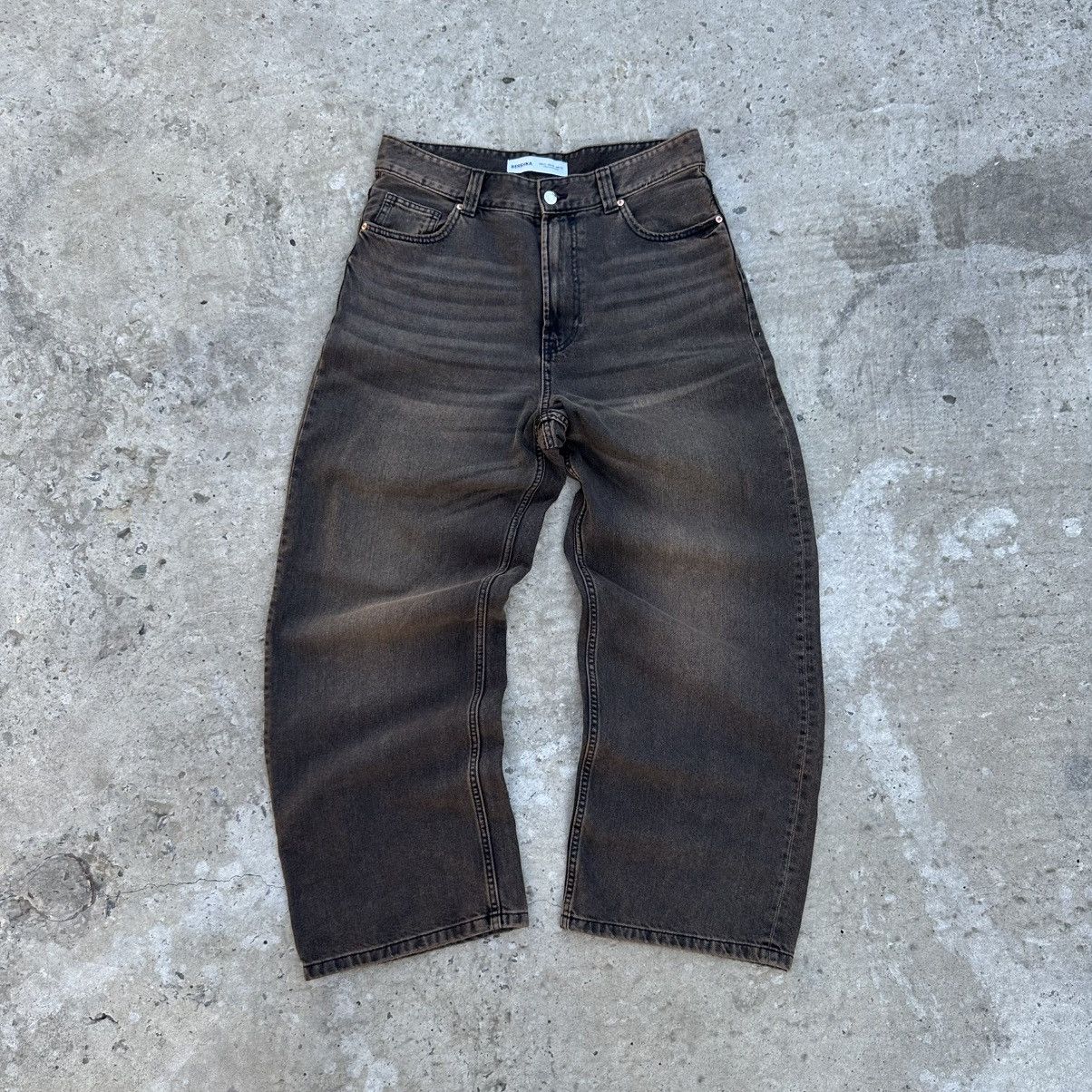 Bershka Vintage Japanese Style Baggy Bershka Jeans Size 32-33 Rap Size US 33 - 3 Thumbnail