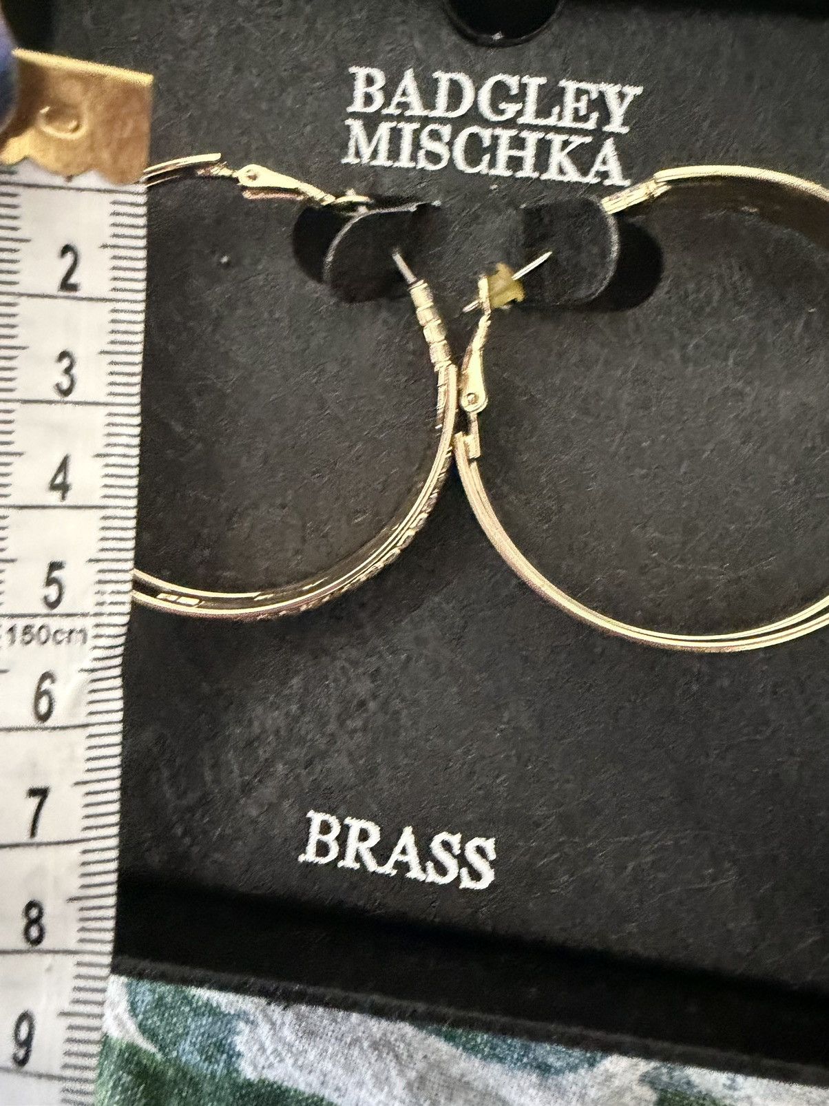 Badgley Mischka New Badgley Mishka Gold-Brass Large Hoops Size ONE SIZE - 1 Preview