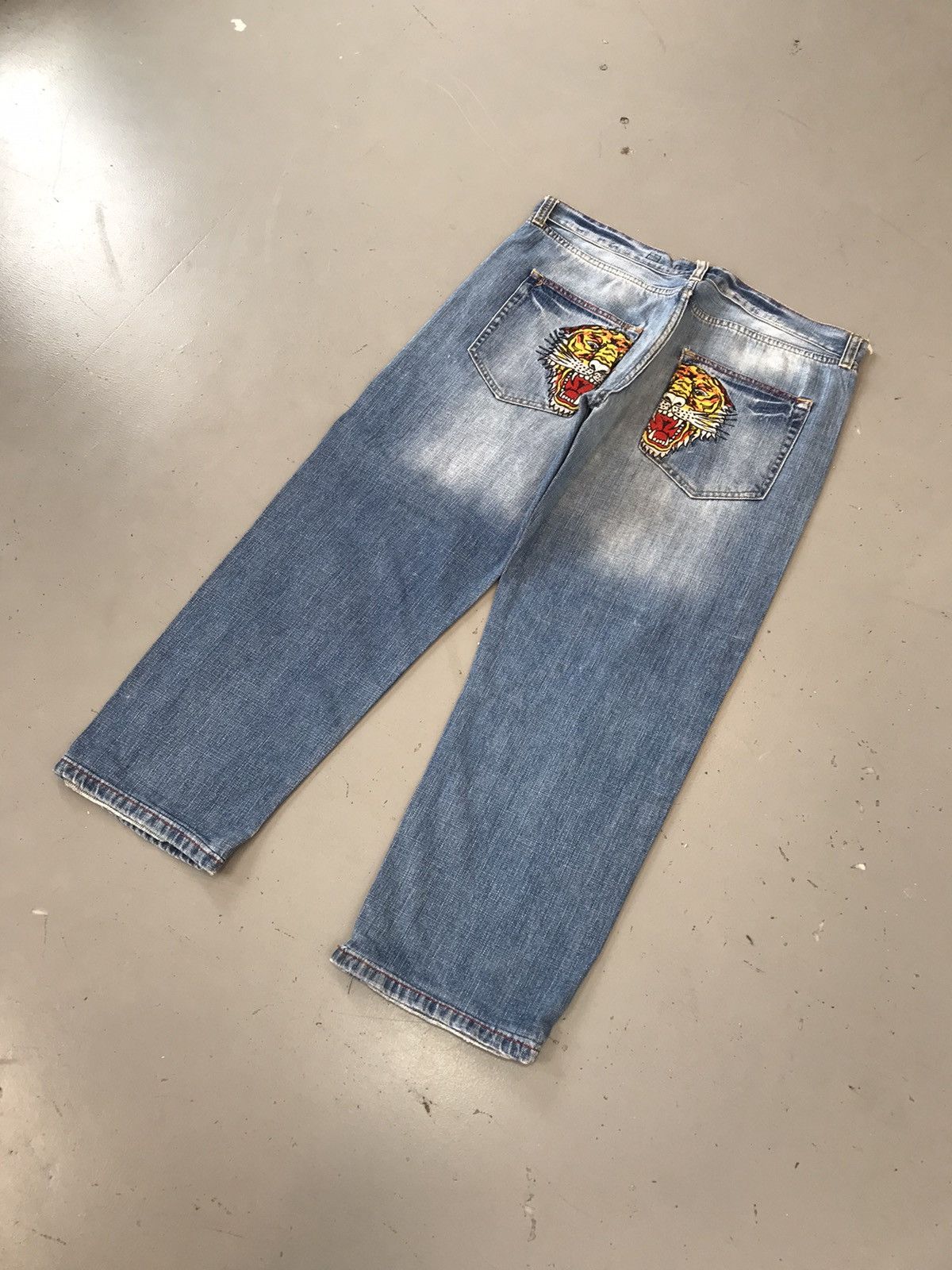 Ed Hardy × Vintage Ed Hardy Tiger 🐯 Embroidery Denim Size US 36 / EU 52 - 3 Thumbnail