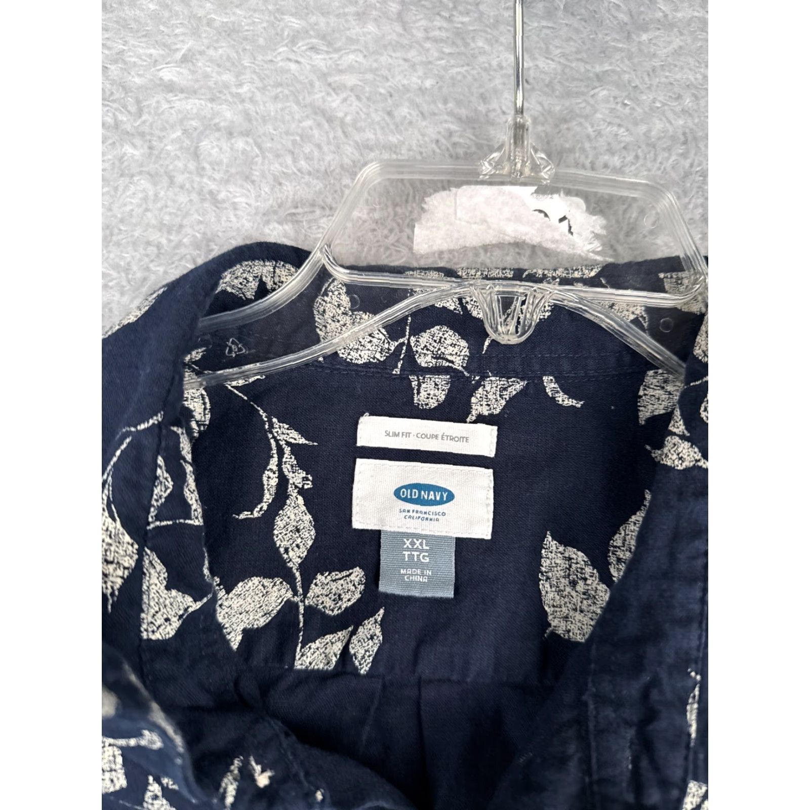 Old Navy VINTAGE Old Navy Shirt Mens 2XL Blue Floral Hawaiian Short Sleeve Linen Blend Shirt (Adult Regular) Men's Hawaiian Shirt 2XL Blue Floral Size US XXL / EU 58 / 5 - 7 Thumbnail