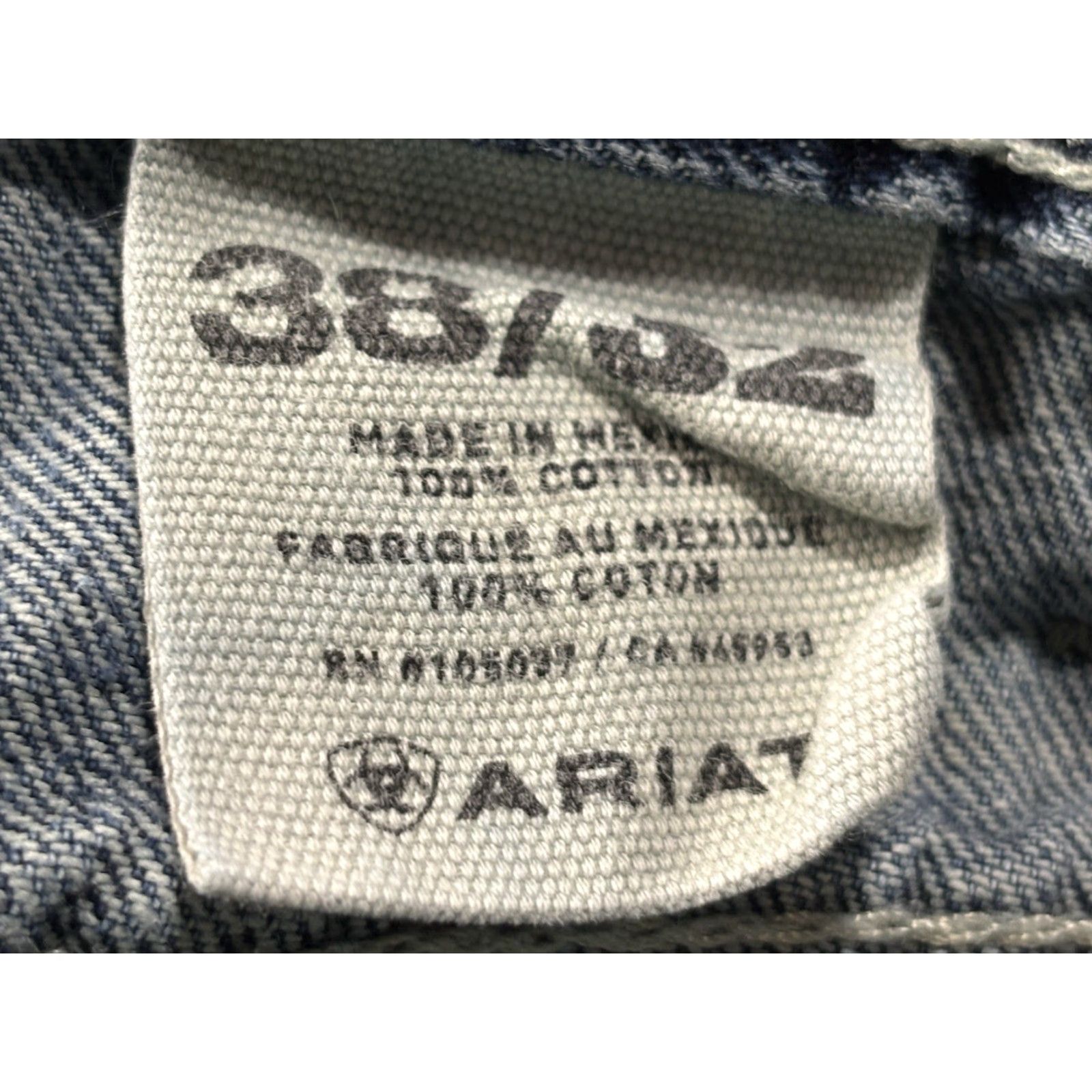 Ariat VINTAGE Ariat Mens Jeans Bootcut Relaxed Fit 38x26 Western Cowboy Medium Wash Denim Size US 38 / EU 54 - 5 Thumbnail