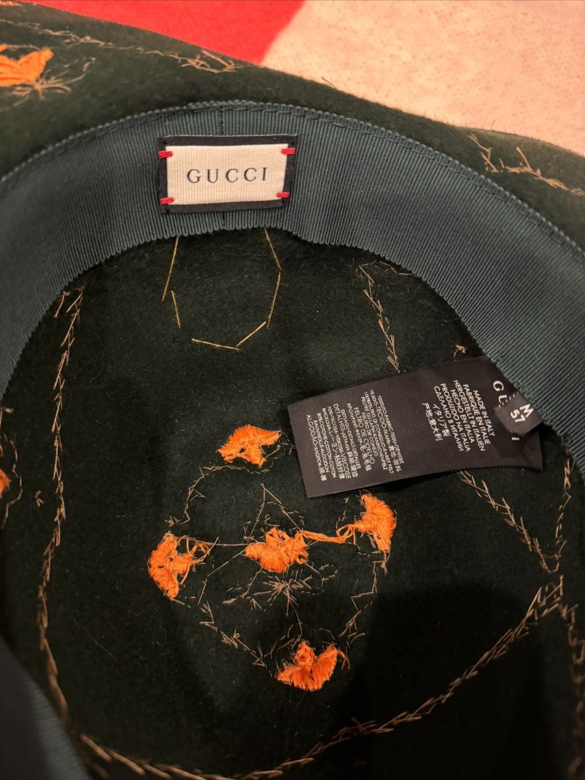 Gucci Gucci rare rabbit embroidery hat Size ONE SIZE - 4 Thumbnail