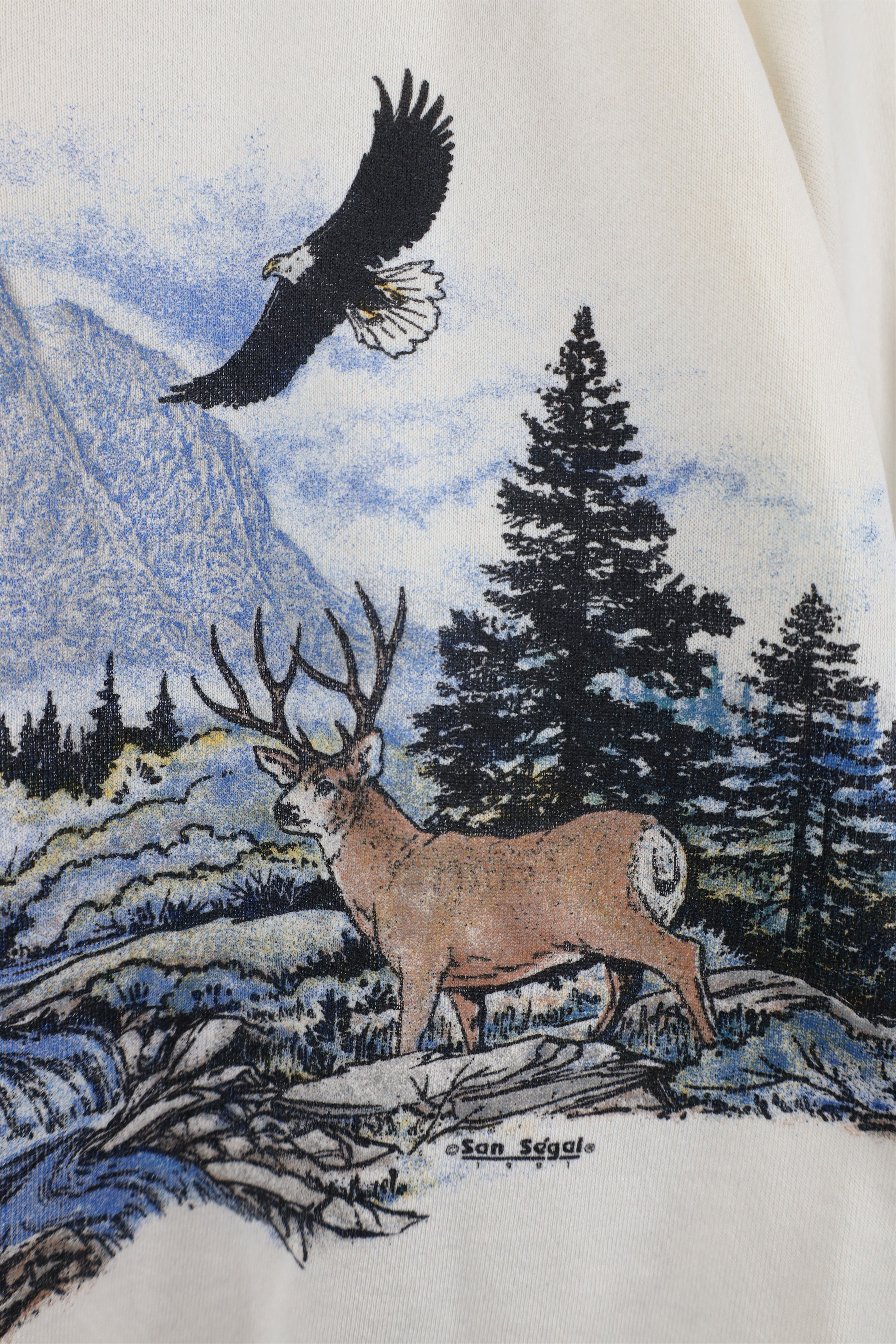 Vintage Vintage 90s Streetwear Nature All Over Print Sweatshirt USA Size US XL / EU 56 / 4 - 5 Thumbnail