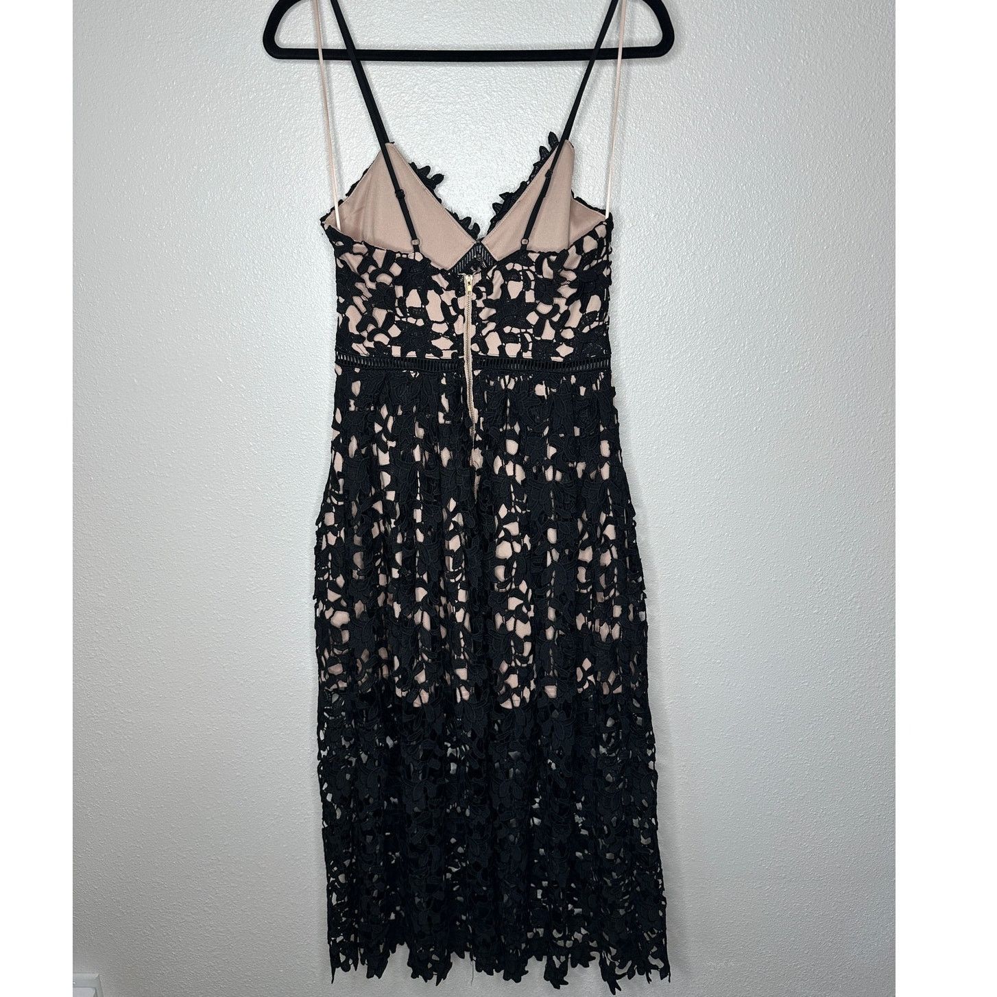 Other Aqua Black Lace Overlay Tan Lining Cami Midi Dress SM Size S / US 4 / IT 40 - 10 Thumbnail