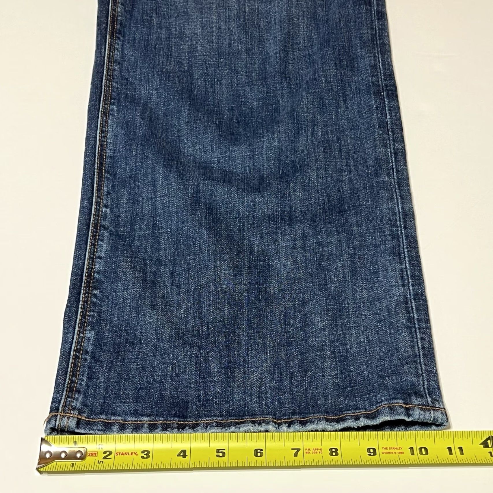 American Eagle Outfitters American Eagle Jeans Womens 14 Reg Blue Stovepipe Wide-Leg Denim Stretch 5-Pocket High Rise Vintage Theme Relaxed 90s Logo Boys Womens Mens Size 25" / US 0 / IT 36 - 7 Thumbnail
