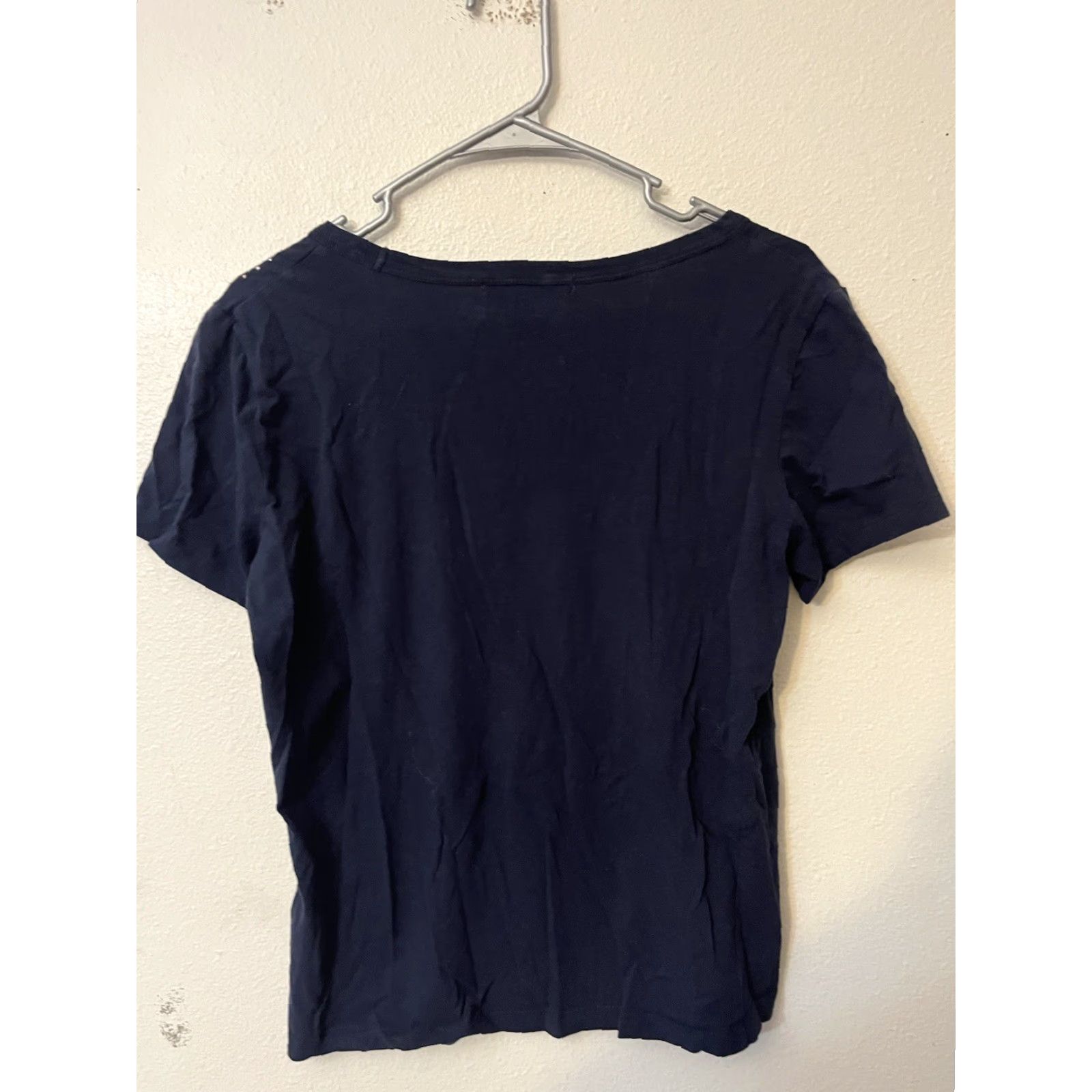 Ellen Tracy Ellen Tracy Women's Top Blouse Blue Crew Neck Short Sleeve Medium Size M / US 6-8 / IT 42-44 - 3 Thumbnail
