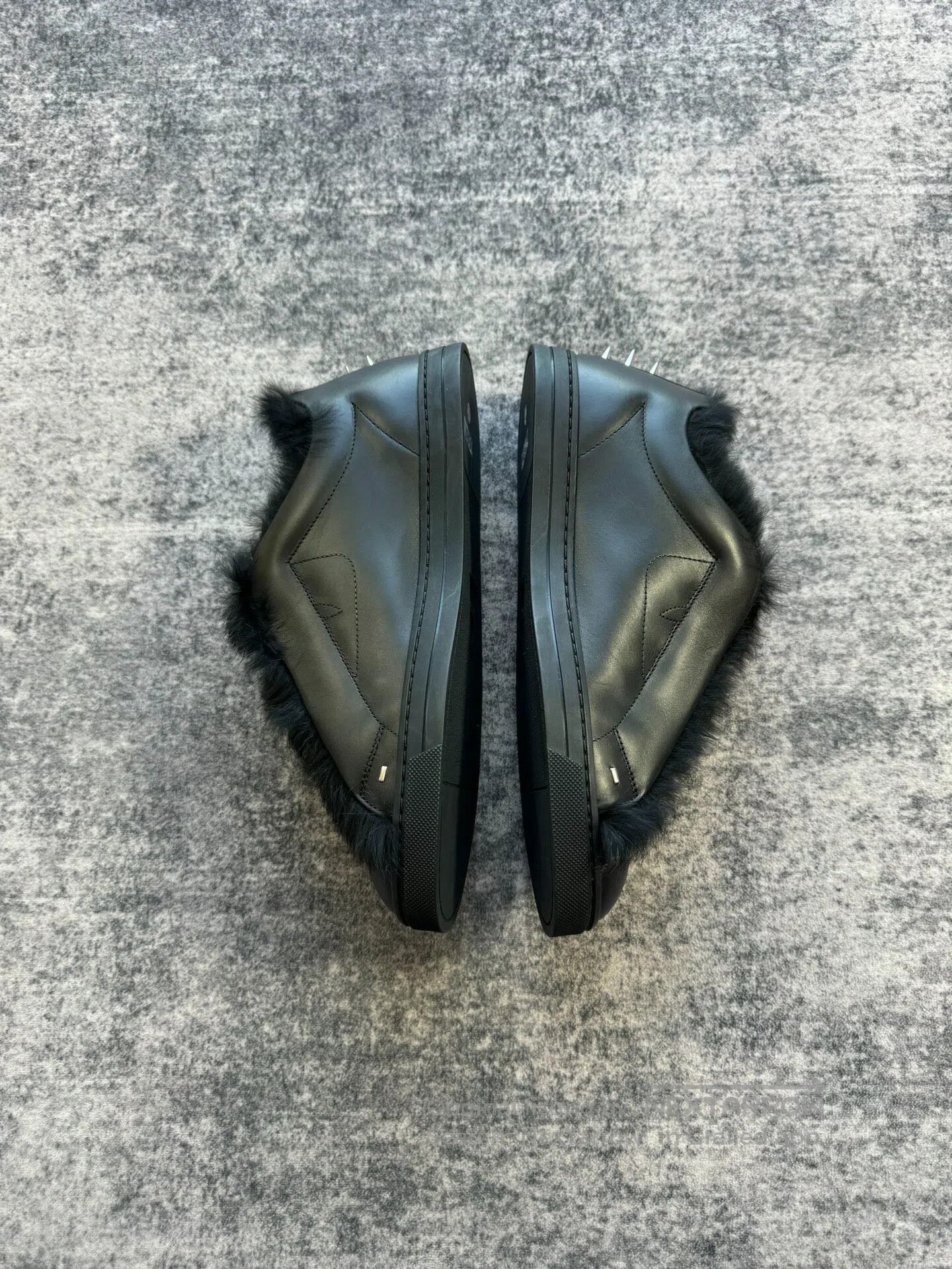 Fendi FENDI Cowhide Leather Fur Rivet Skate Shoes| Size US 9.5 / IT 39.5 - 5 Thumbnail