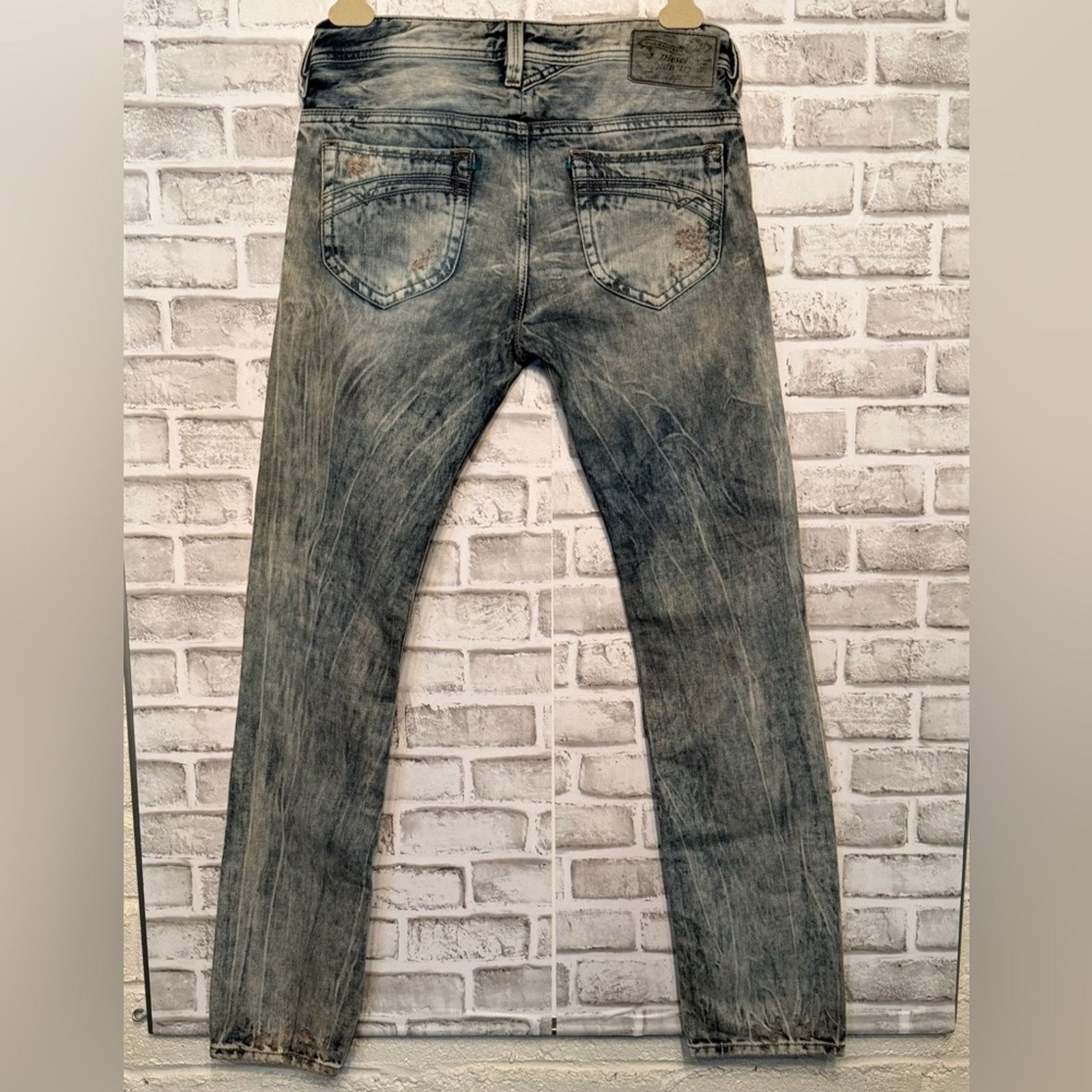Diesel Thanaz Distressed Jeans size 30 Slim 813z Acid Wash Patched Size US 30 / EU 46 - 5 Thumbnail
