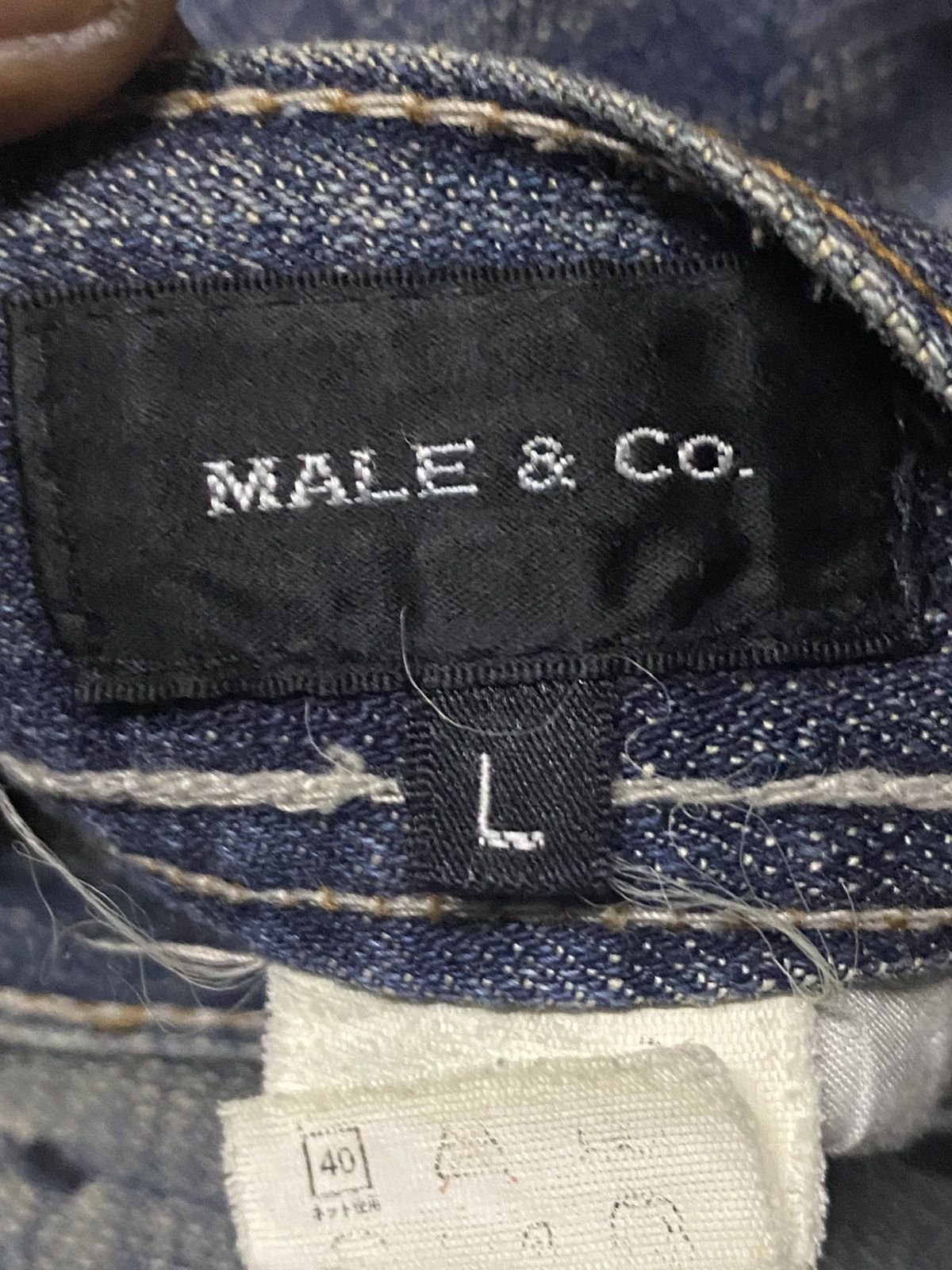 Japanese Brand Vintage Japanese Brand Male.co Mud wash Distressed Jeans Size US 32 / EU 48 - 14 Thumbnail