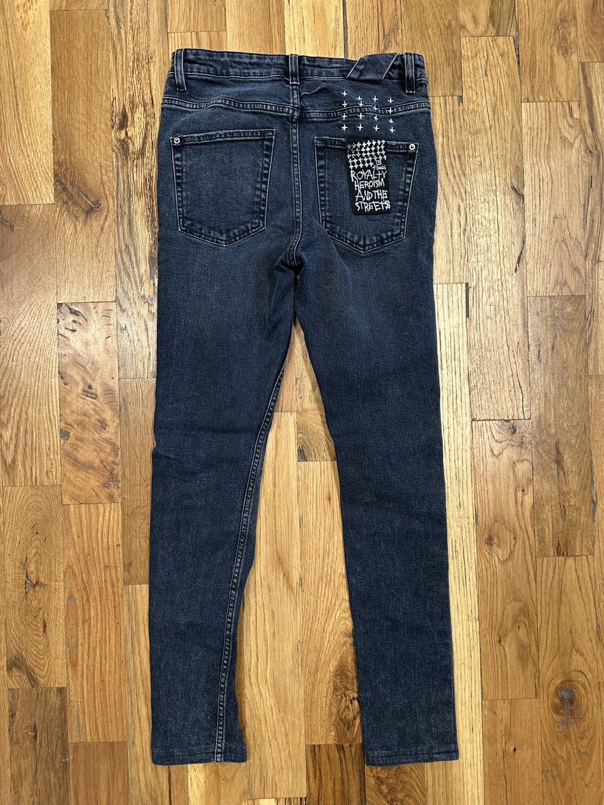 Ksubi Ksubi Knee Patched Navy Denim Jeans Size 28 Size US 28 / EU 44 - 2 Thumbnail
