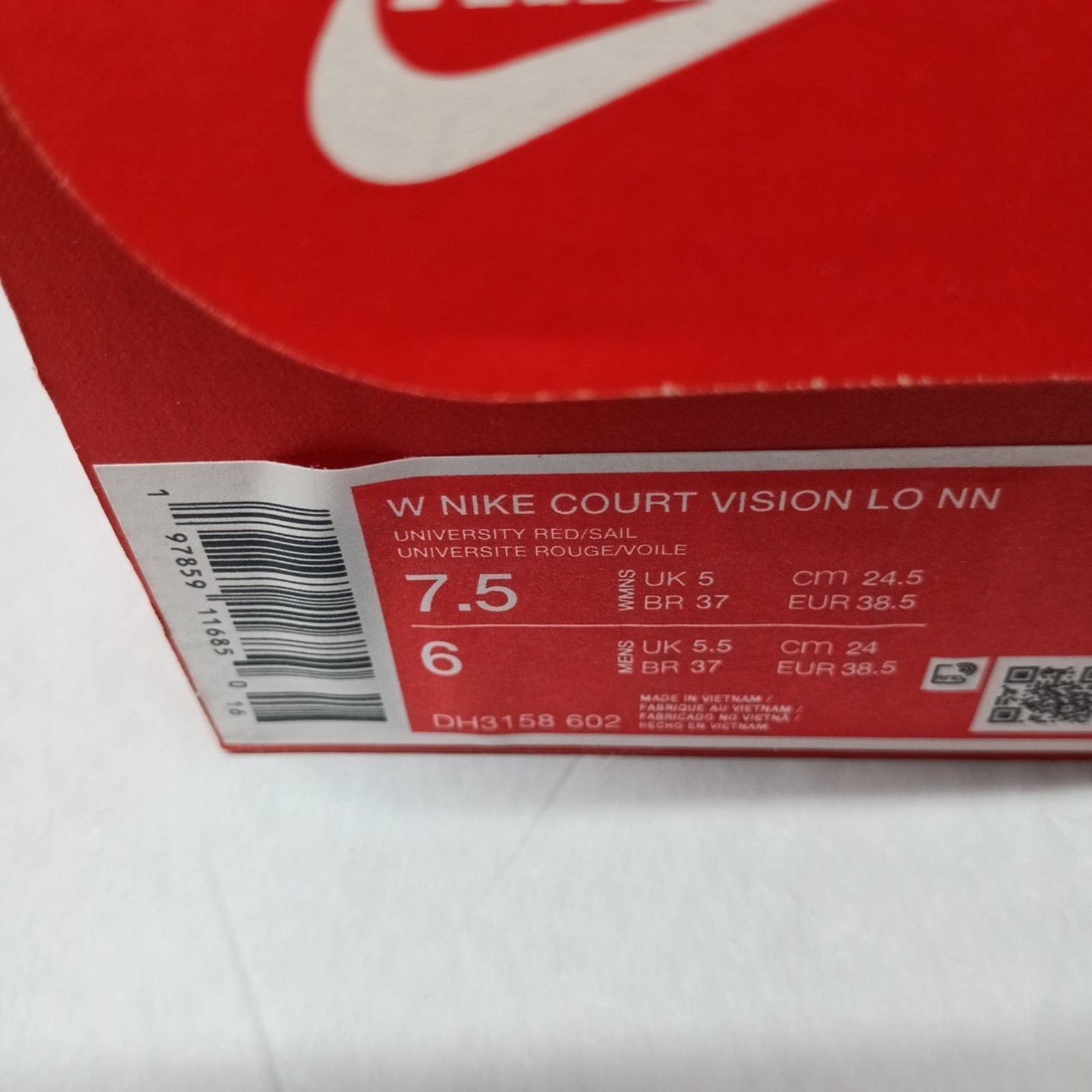 Nike Nike Court Vision Next Red White Sneakers Women’s Size 7.5 Size US 7.5 / IT 37.5 - 8 Thumbnail