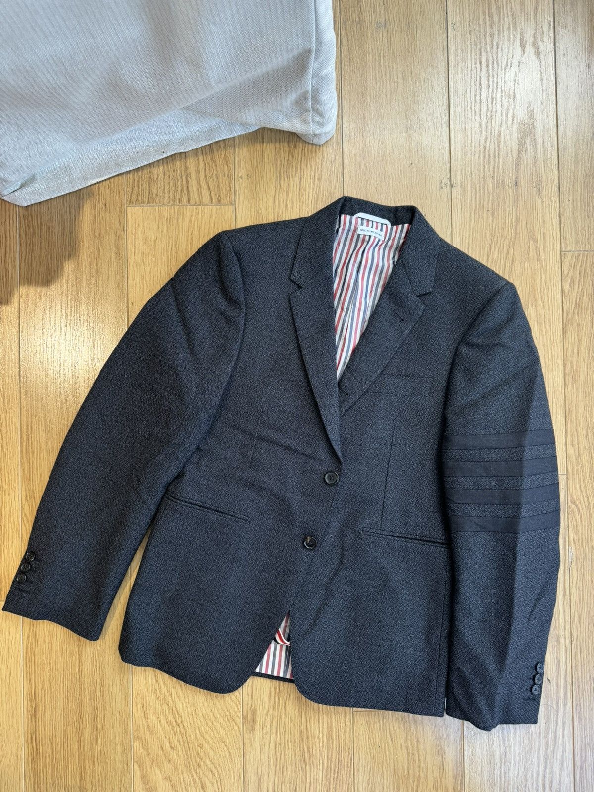 Thom Browne Thom Browne unisex size 0 thick wool classic blazer 