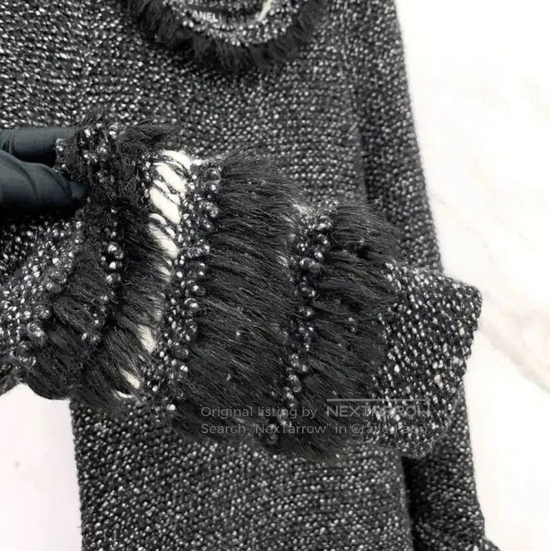 Chanel Chanel Black Long Sleeve Dress with Ruffles . Size S / US 4 / IT 40 - 5 Thumbnail