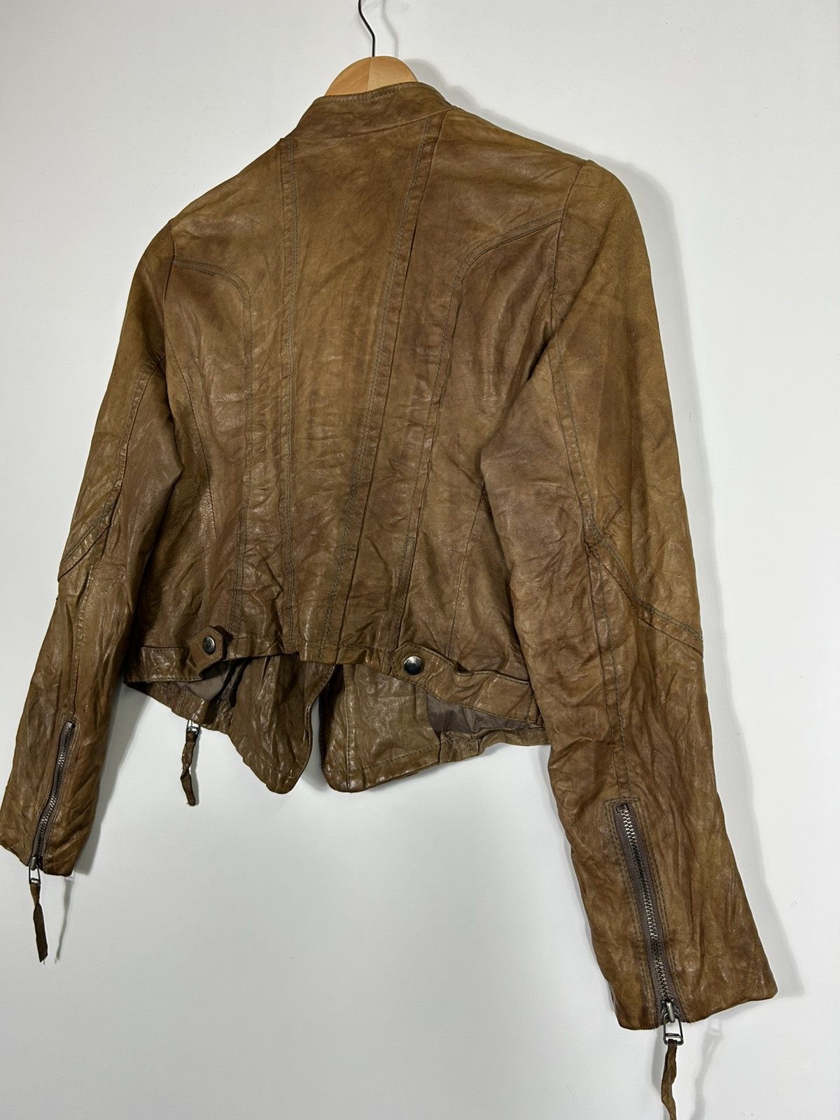 Japanese Brand ⚡️Vintage Sheepskin Leather Zipper Biker Jacket Size M / US 6-8 / IT 42-44 - 17 Thumbnail