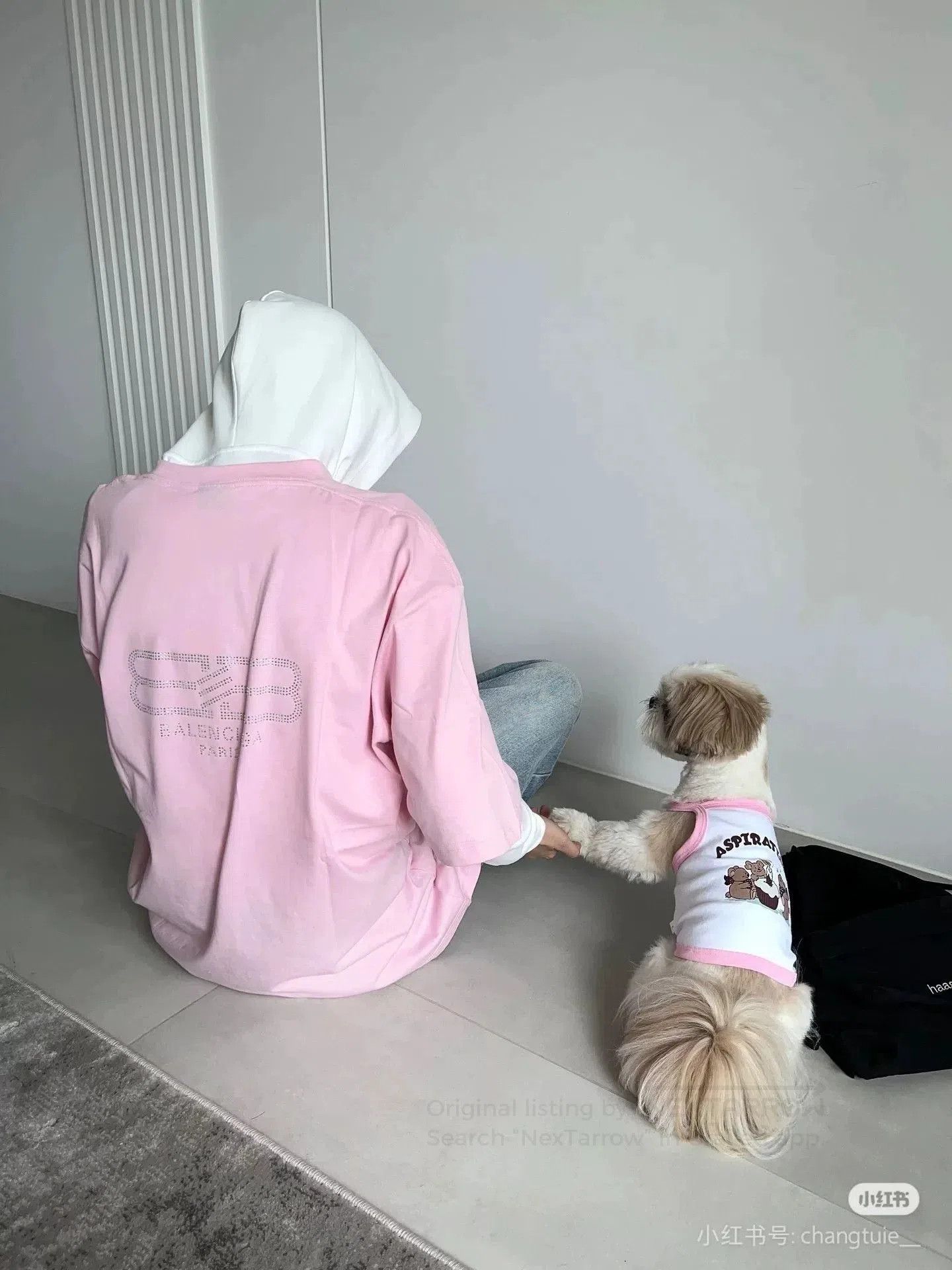Balenciaga Balenciaga Back Crystal Logo Pink Oversized T-shirt. Size M / US 6-8 / IT 42-44 - 6 Thumbnail