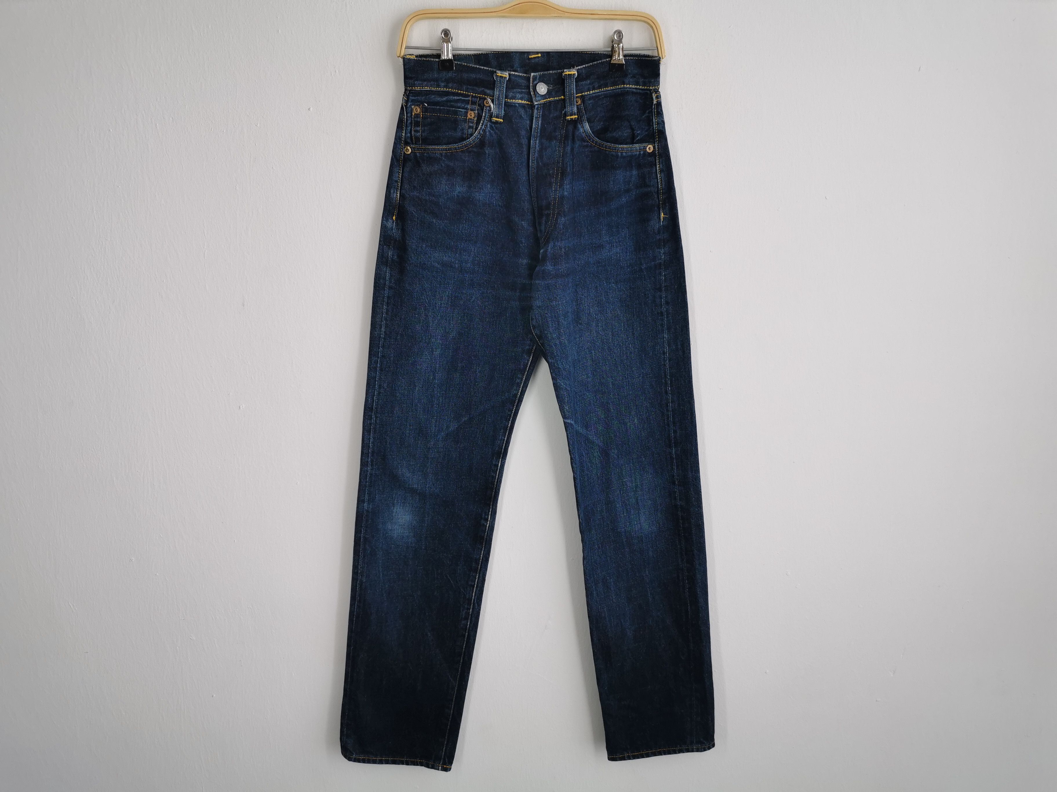 Vintage Vintage 90s Evis Lot 2501 Logo Selvedge Denim Size 28/26x35 Size US 28 / EU 44 - 2 Thumbnail