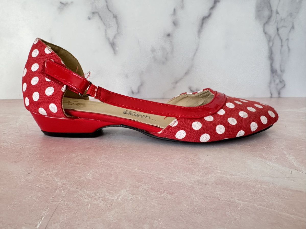 Vintage Sofwear Beacon vintage retro red polka dot low heel shoes Size US 6 / IT 36 - 2 Thumbnail