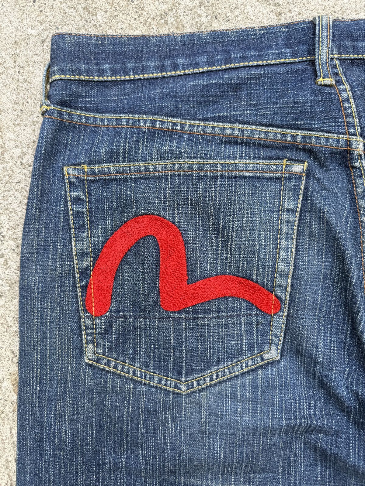 Evisu Evisu - Embroidered Red Seagulls Selvedge Jeans Size US 33 - 6 Thumbnail