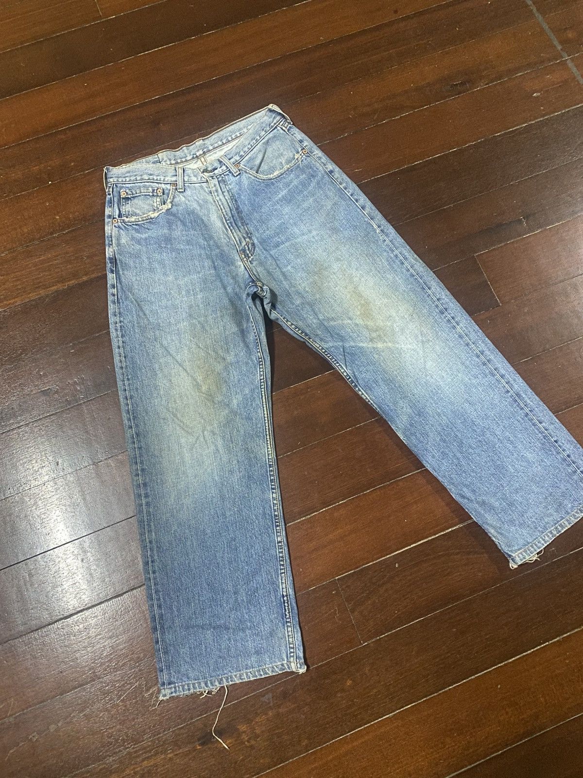 Levi's Vintage y2k Levis 504 Selvedge Distressed baggy wide Denim Size US 32 / EU 48 - 2 Thumbnail