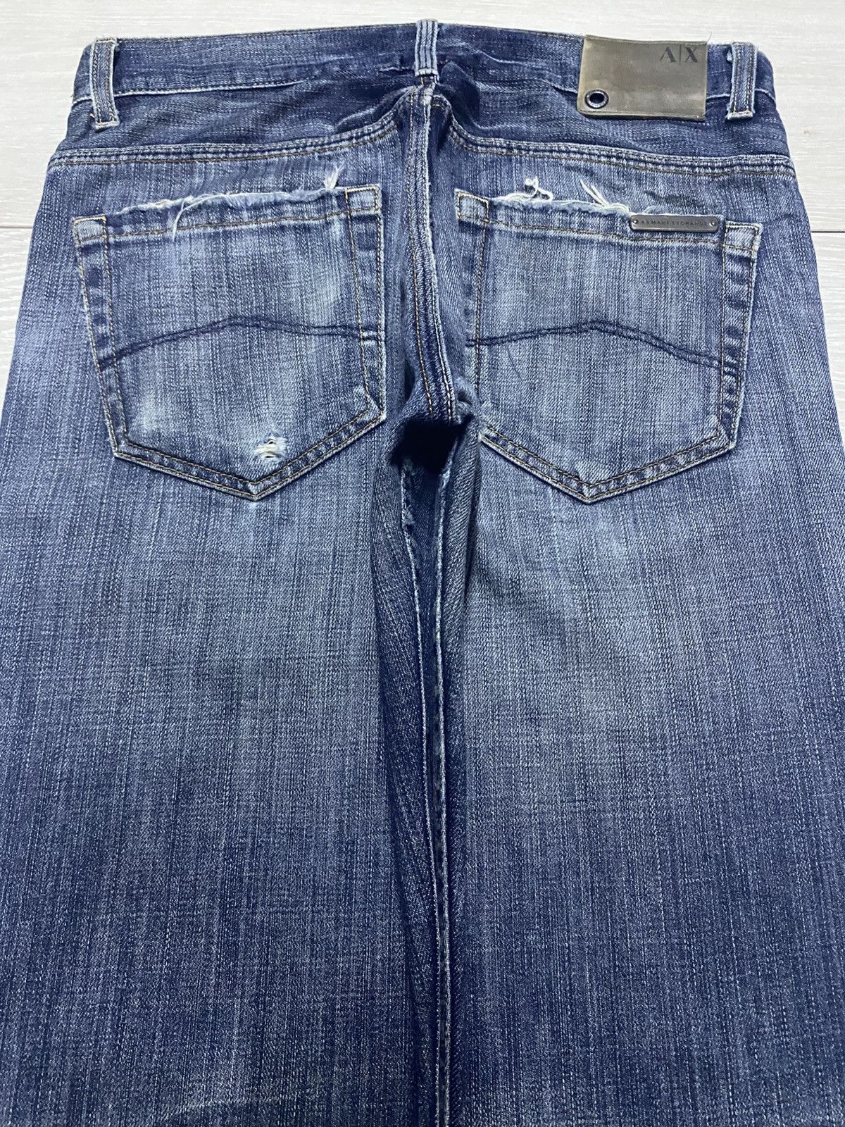 Armani Exchange Armani Exchange USA Grunge Distressed Loose Jeans Size US 31 - 4 Thumbnail