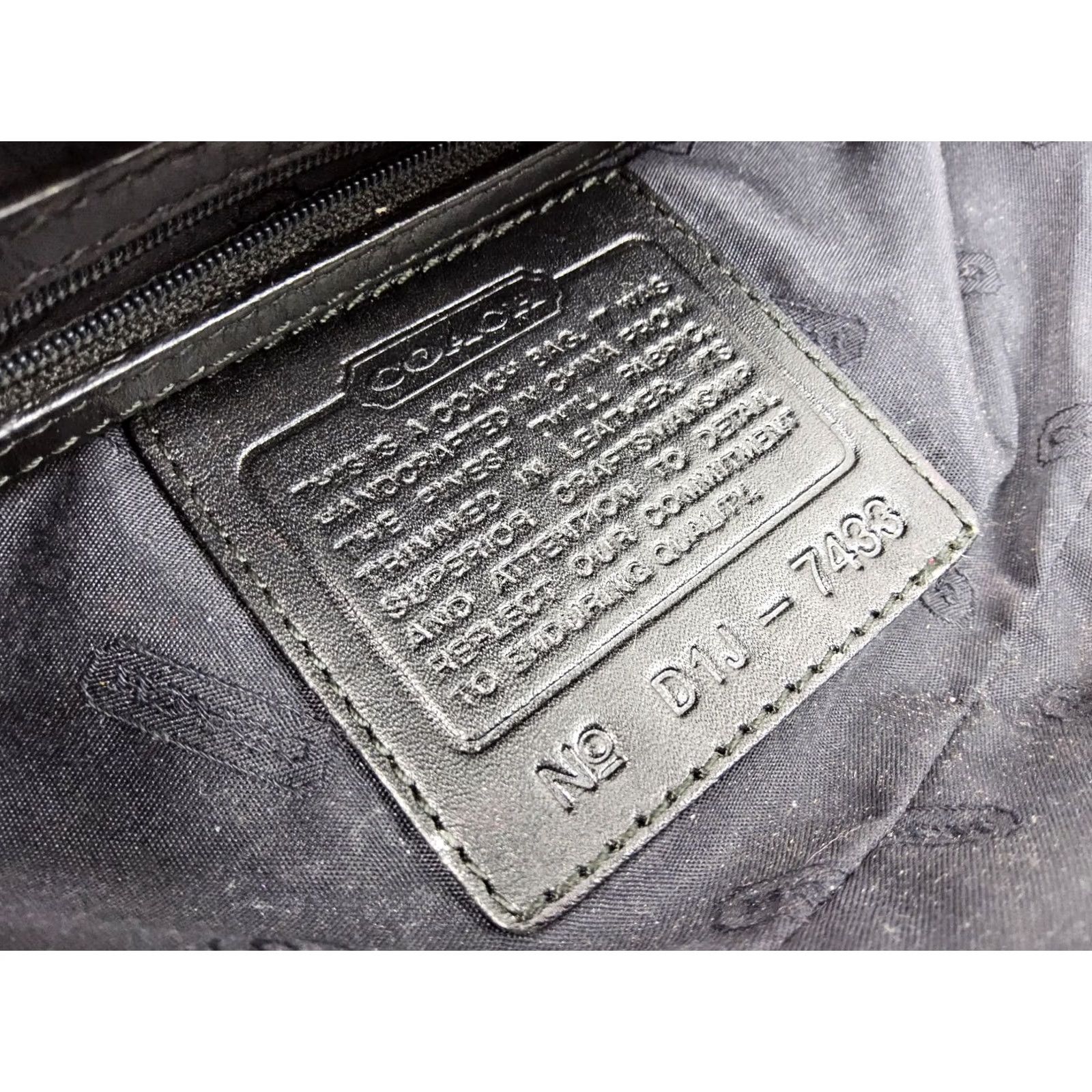 Coach Coach Crossbody Shoulder Bag Purse - Leather Trim Twill Leather Black - Women’s Travel Shoulder Bag Size ONE SIZE - 6 Thumbnail