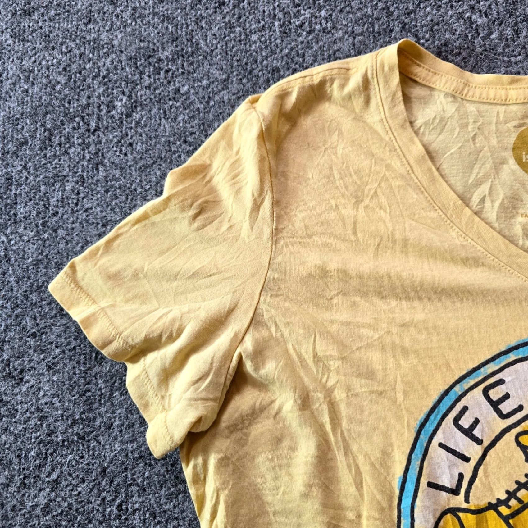 Life is Good Life is Good Top Womens Size Small Yellow Hiking Outdoors Short Sleeve Casual Shirt Size S / US 4 / IT 40 - 5 Thumbnail