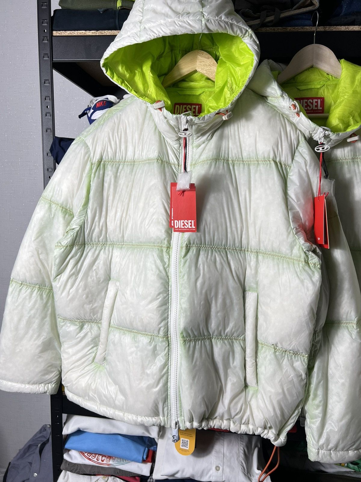 Diesel 🧊 DIESEL Down Puffer Jacket Gradient Baskin Giacca Size 48 Size US L / EU 52-54 / 3 - 7 Thumbnail