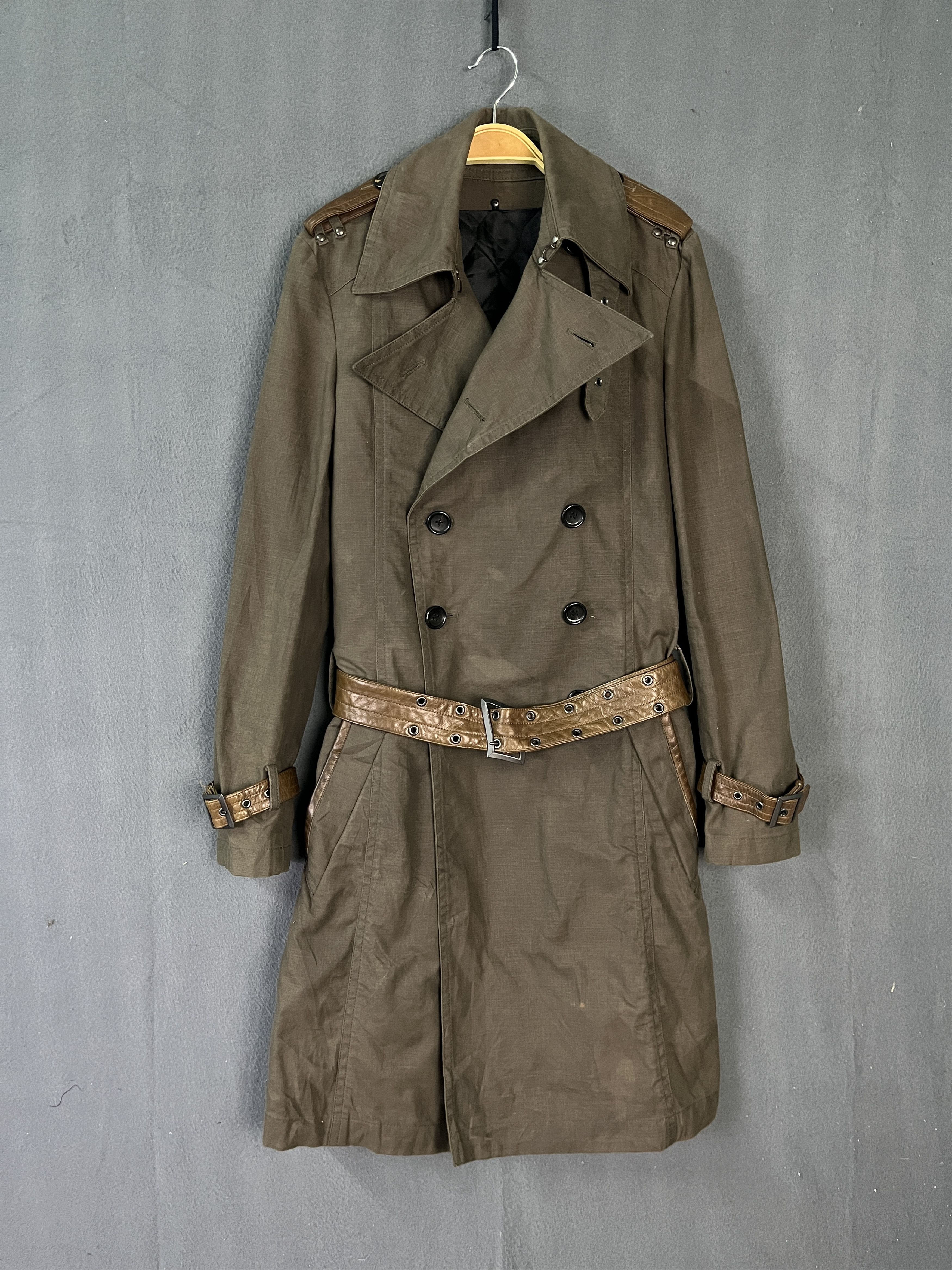 5351 POUR LES HOMMES 5351 Pour Les Hommes Trench Coat Leather Applied Size US S / EU 44-46 / 1 - 1 Thumbnail