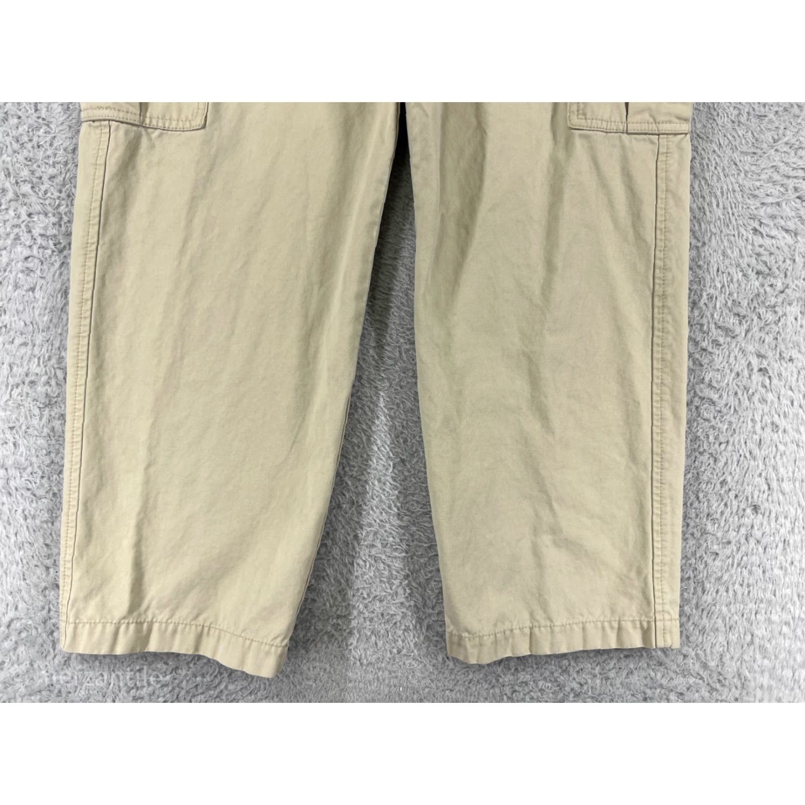Eddie Bauer Eddie Bauer Mens Cargo Pants 32 Beige Cotton Twill 5-Pocket Relaxed Straight Front Size US 31 - 4 Thumbnail