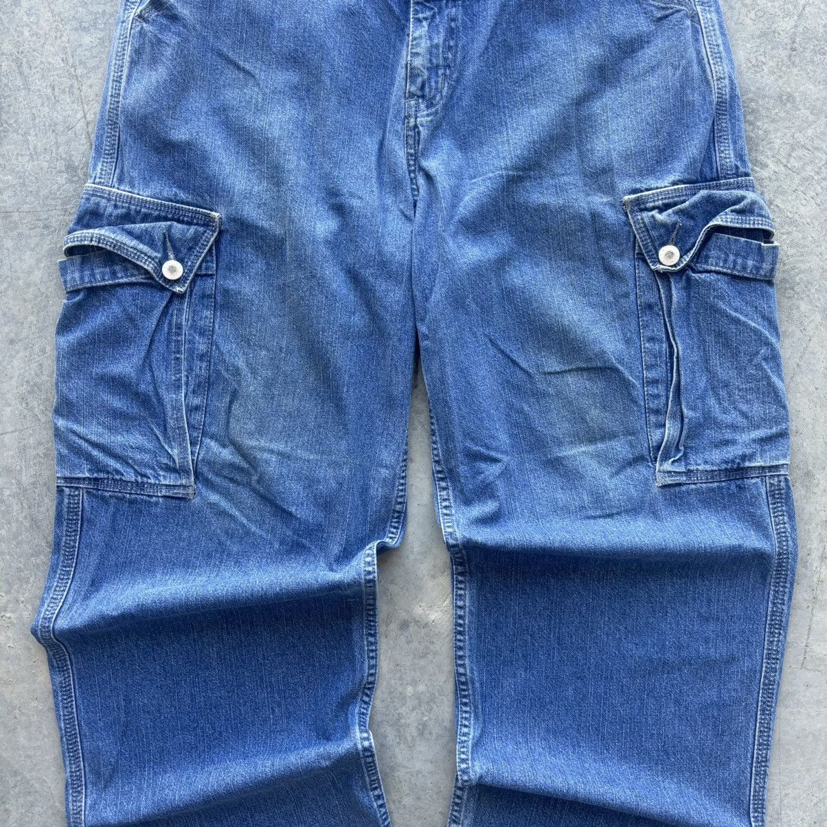 Anchor Blue × Vintage Vintage Baggy Anchor Blue Cargo Jeans Size US 32 / EU 48 - 3 Thumbnail