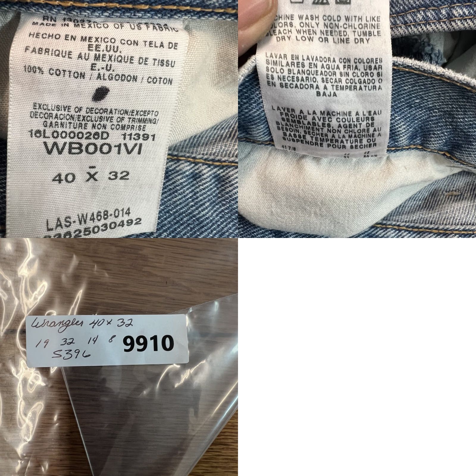 Wrangler VINTAGE Wrangler Genuine Blues Relaxed Fit Straight Leg Denim Jeans 40X32 Indigo Blue USA Mens Size US 40 / EU 56 - 8 Thumbnail
