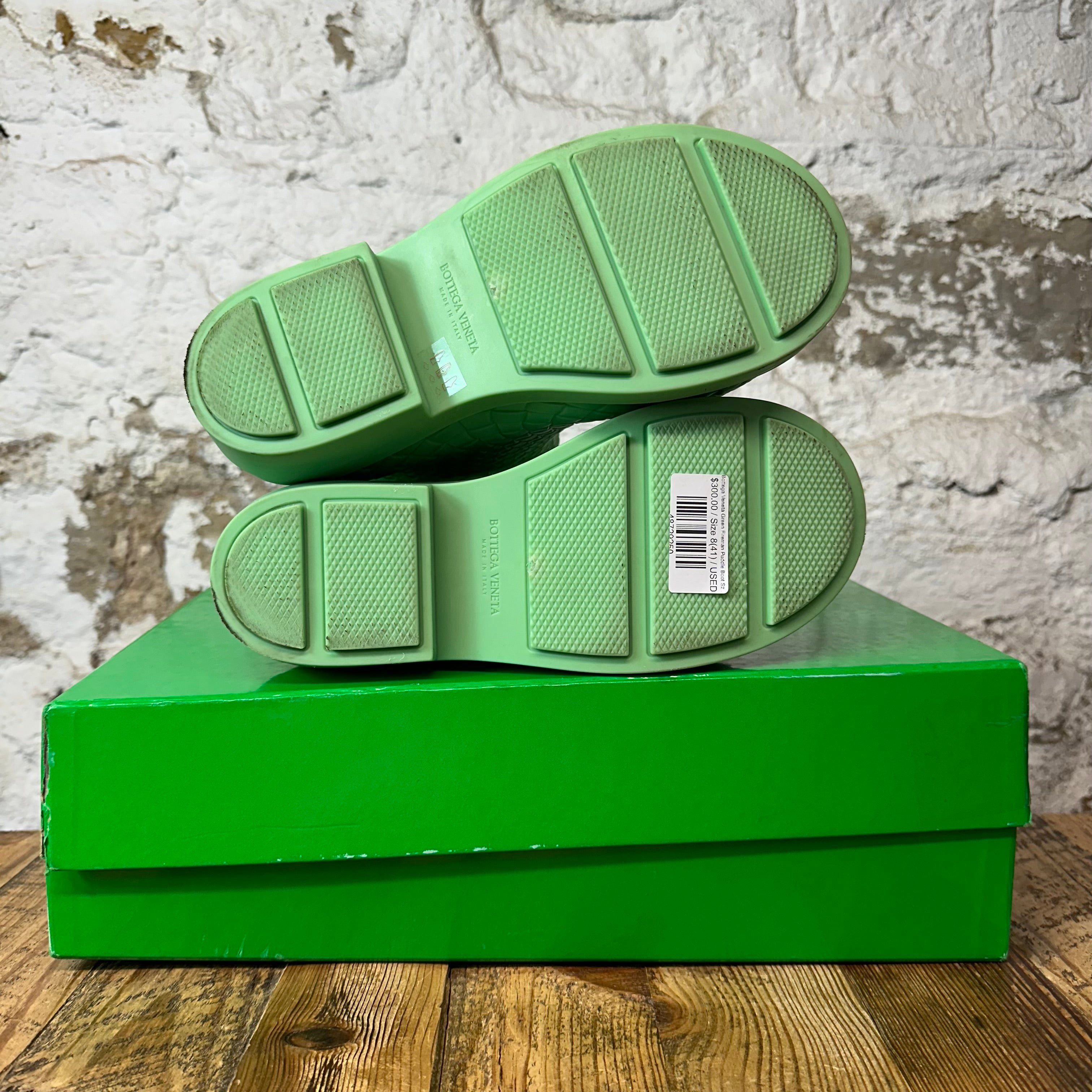 Bottega Veneta Bottega Veneta Green Fireman Puddle Boot Sz 8 (41) Size US 8 / EU 41 - 4 Thumbnail