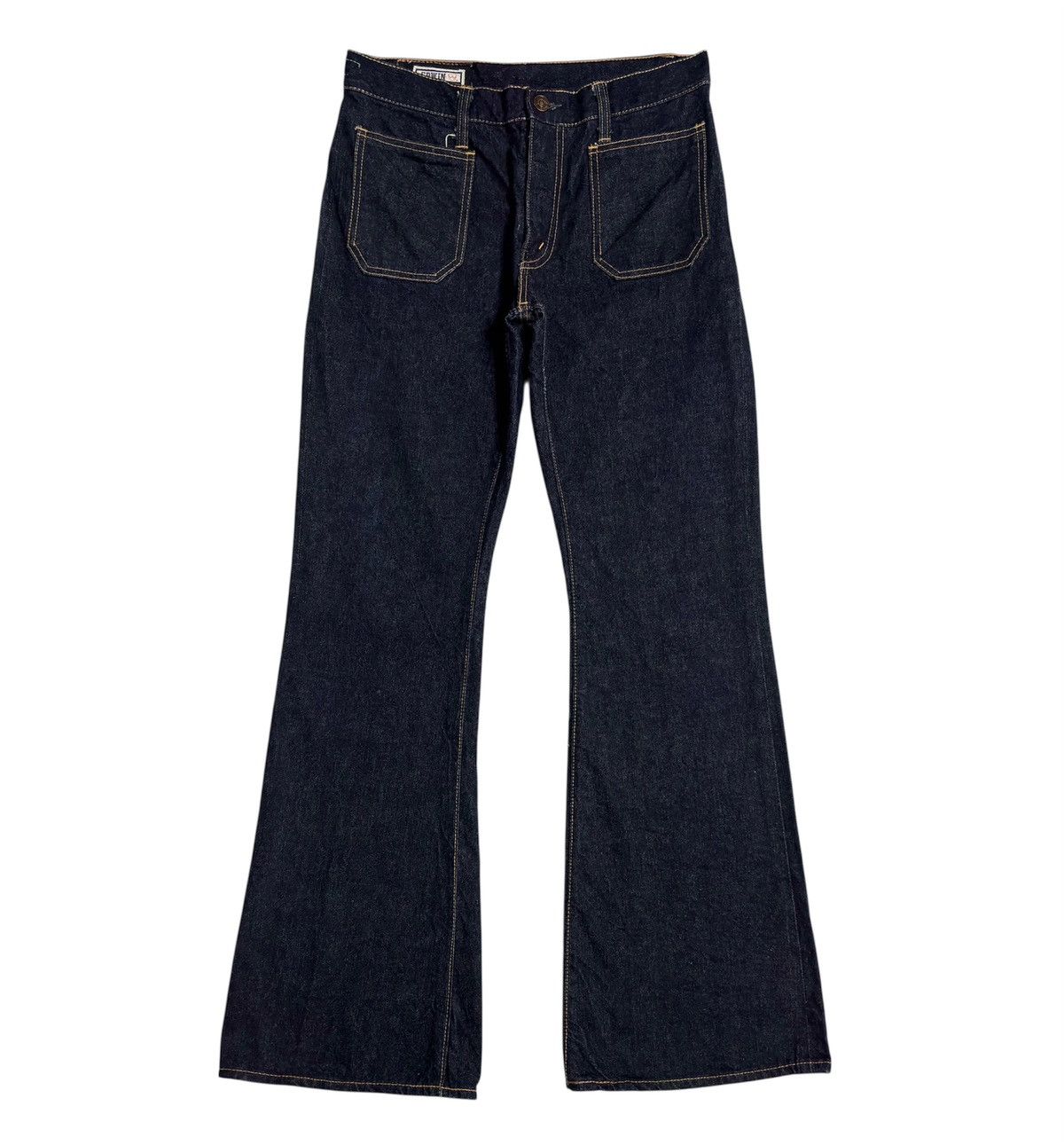 Edwin 📦 Vintage 1970s EDWIN Bell Bottom Raw Jeans Size US 32 / EU 48 - 1 Thumbnail