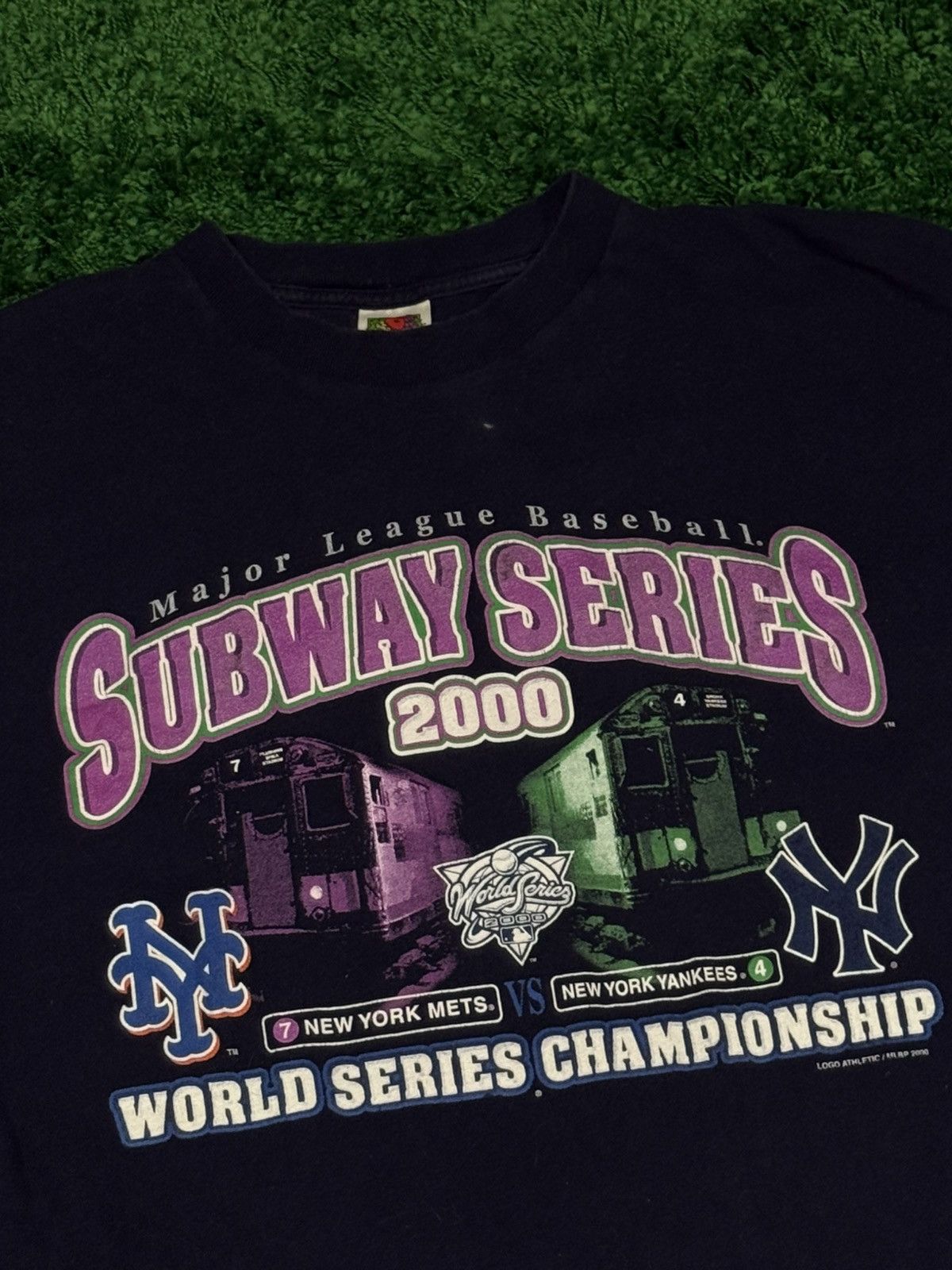 Vintage Vintage Subway Series Yankee Mets 2000 Purple Fruit Loom XL Size US XL / EU 56 / 4 - 2 Thumbnail