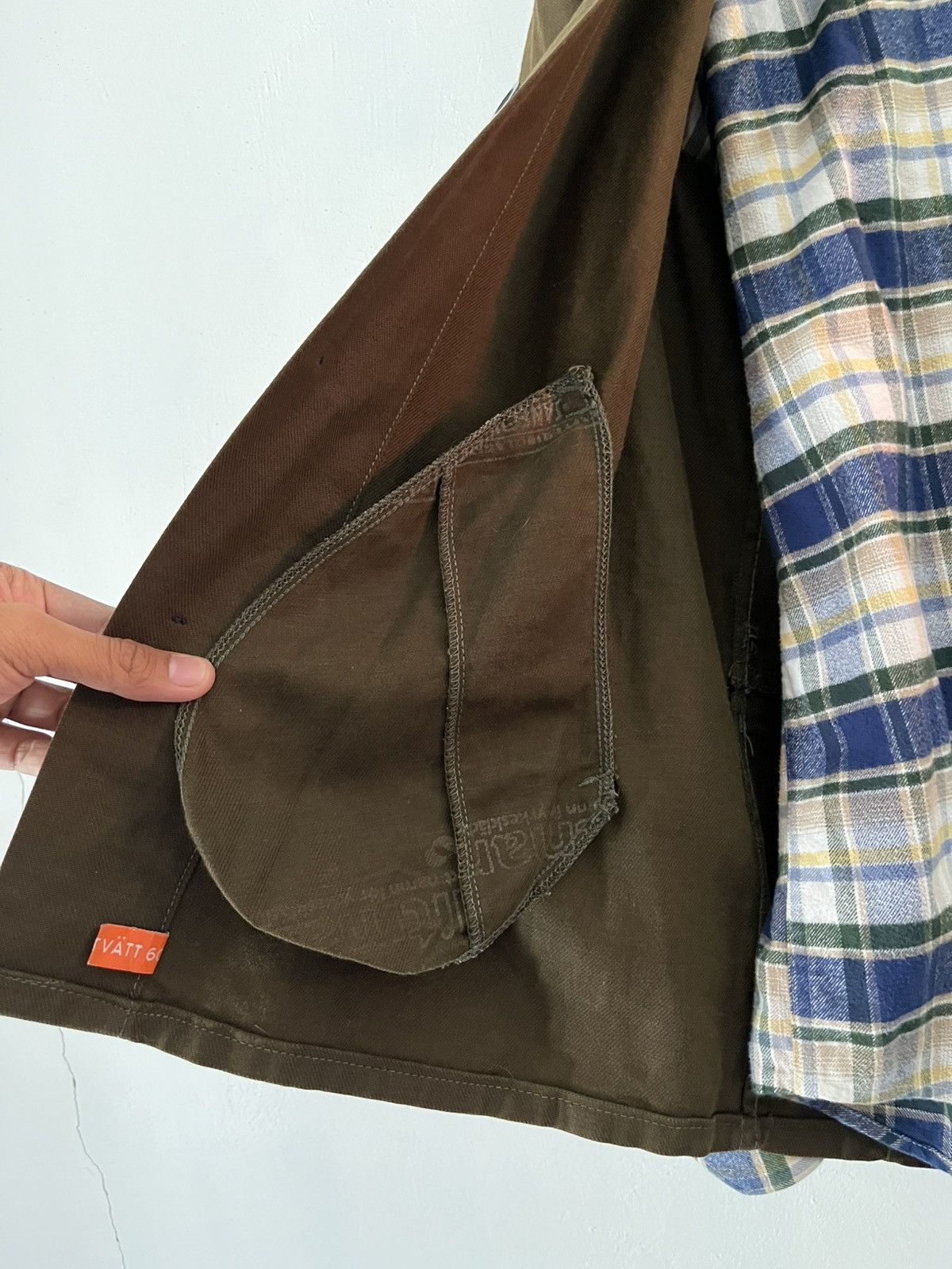 Vintage 1990s sanfor army canvas blazer jacket Size 42S - 6 Thumbnail