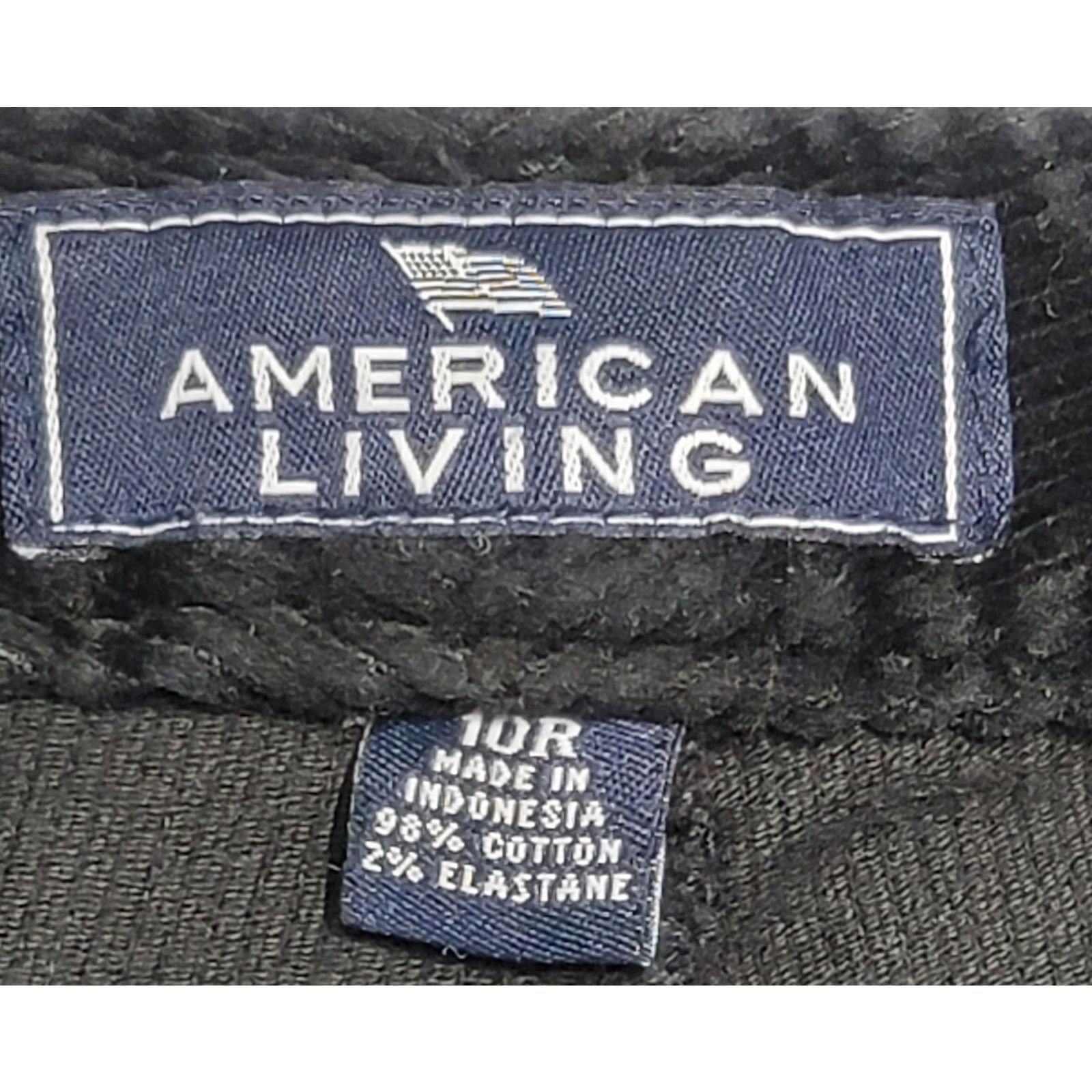 Other American Living Black Corduory Flat Front Jeans 10R Soft Size 32" / US 10 / IT 46 - 4 Thumbnail