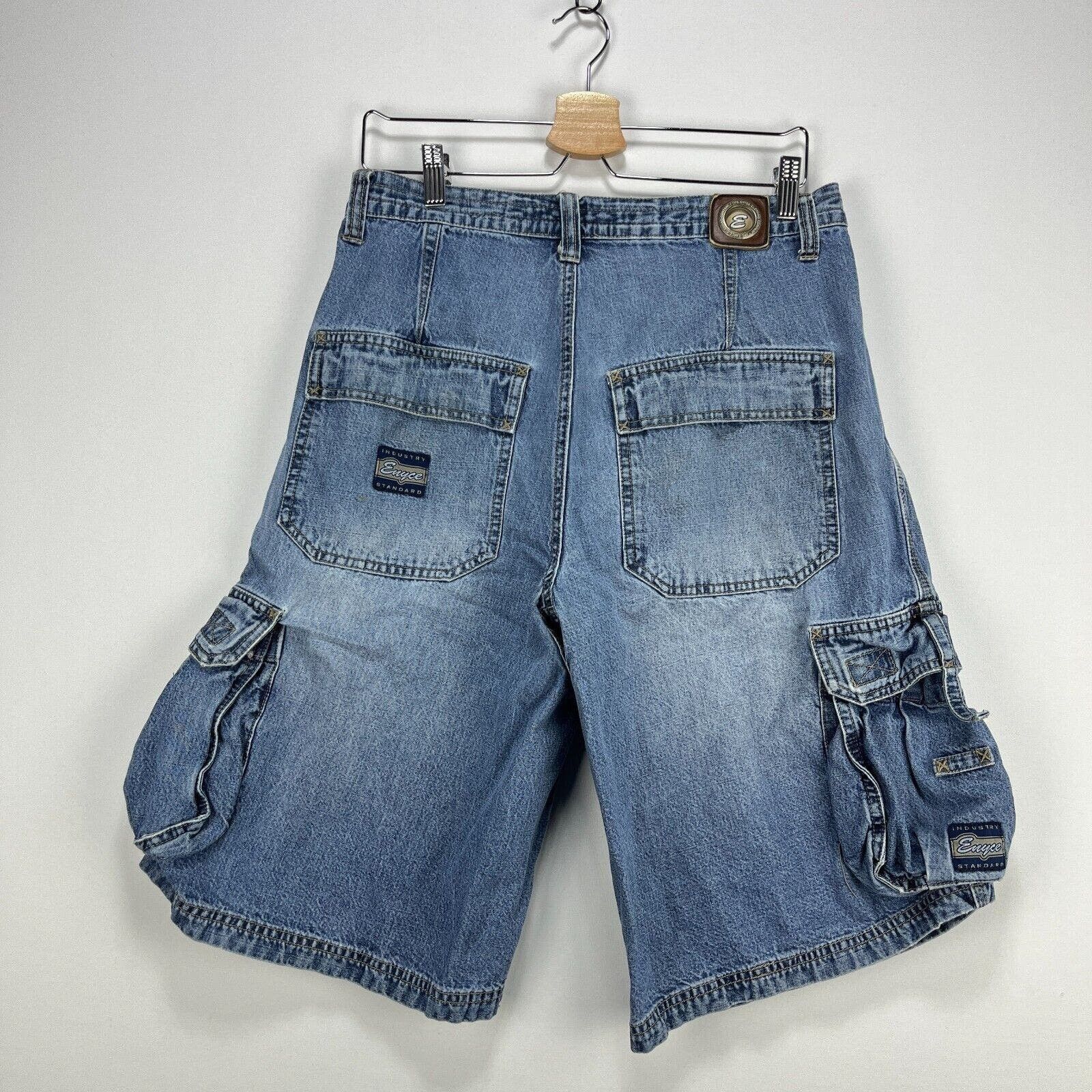 image of Y2K Enyce Baggy Jean Shorts Jorts Denim 32 in Blue, Men's