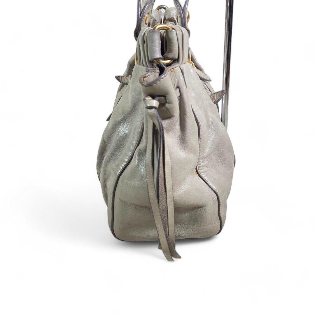 Miu Miu Miu Miu - leather handbag grey 2way shoulder bag Size ONE SIZE - 11 Thumbnail