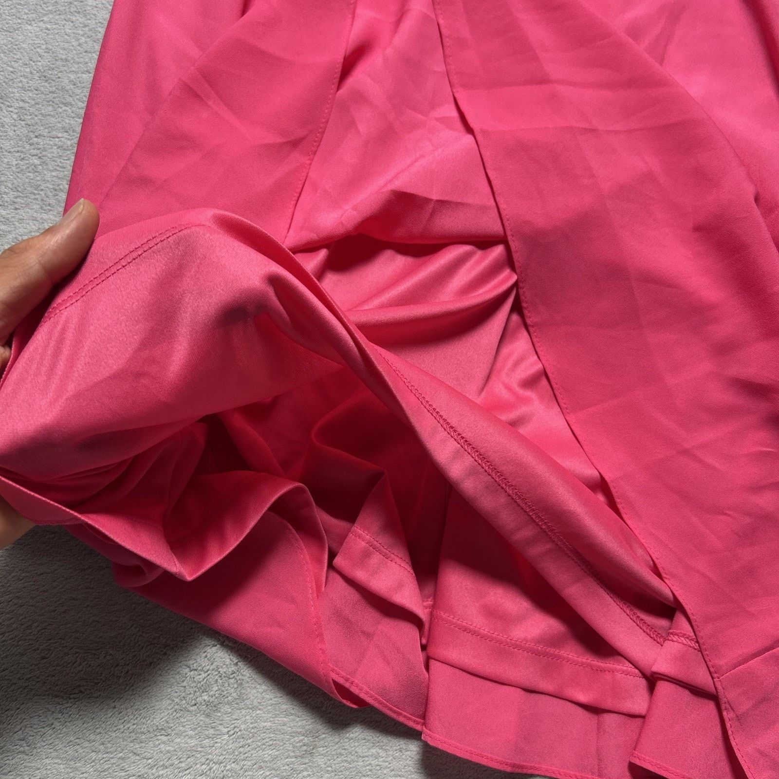 Guess Guess A-Line Dress Sz 8 Hot Pink Back Lace Straps Stretch Size M / US 6-8 / IT 42-44 - 3 Thumbnail