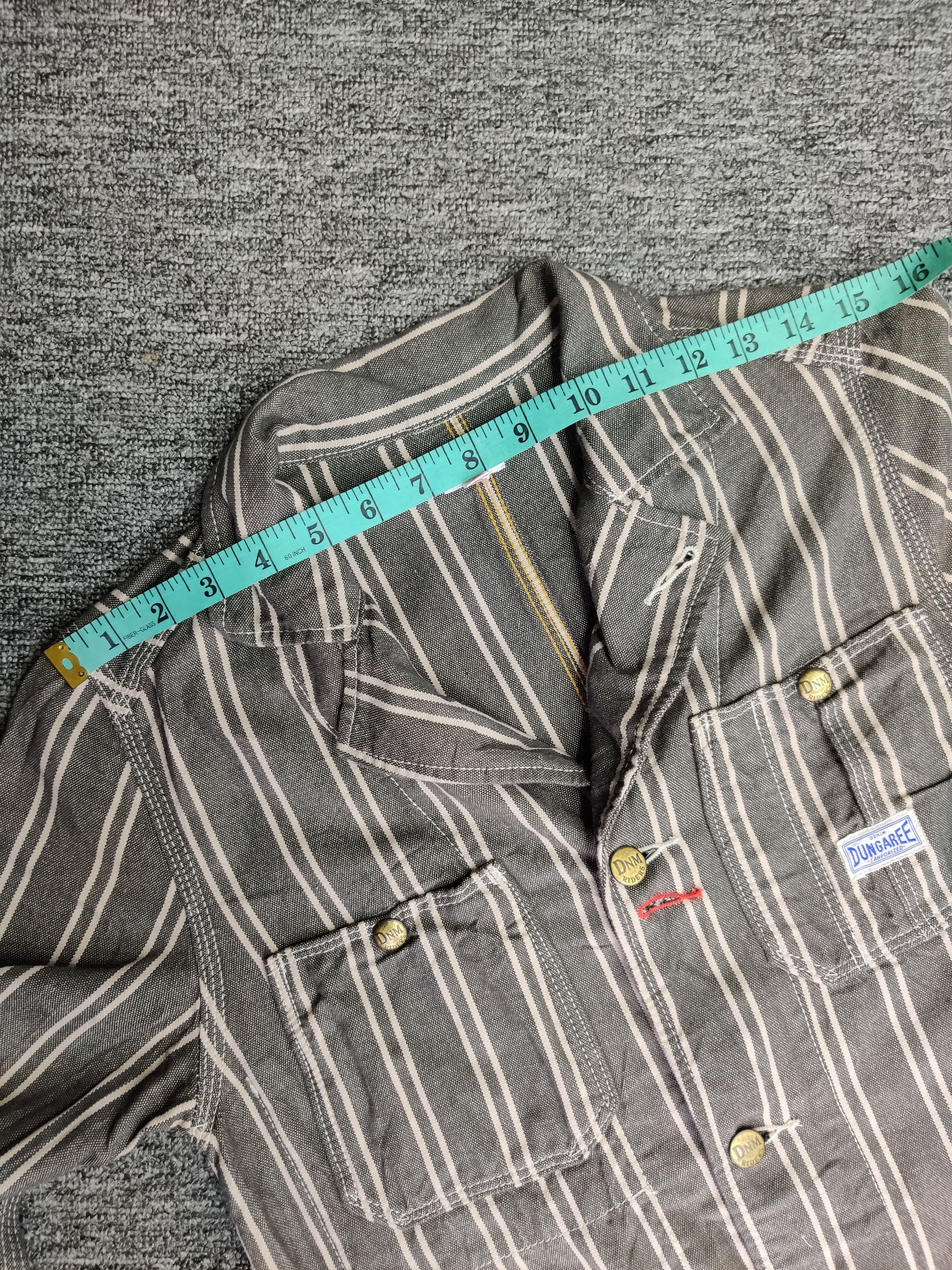 Vintage Vintage 90s Denim Dungaree Hickory Stripe Chore Jacket Size US S / EU 44-46 / 1 - 18 Thumbnail