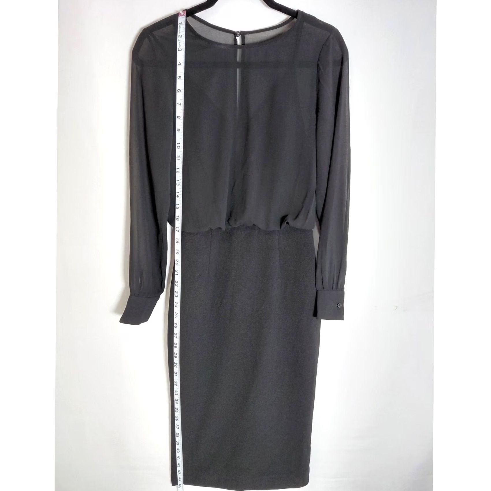 Dress the Population Dress The Population Black Knit Dress Knee Length Long Sleeve Women Size S Size S / US 4 / IT 40 - 5 Thumbnail