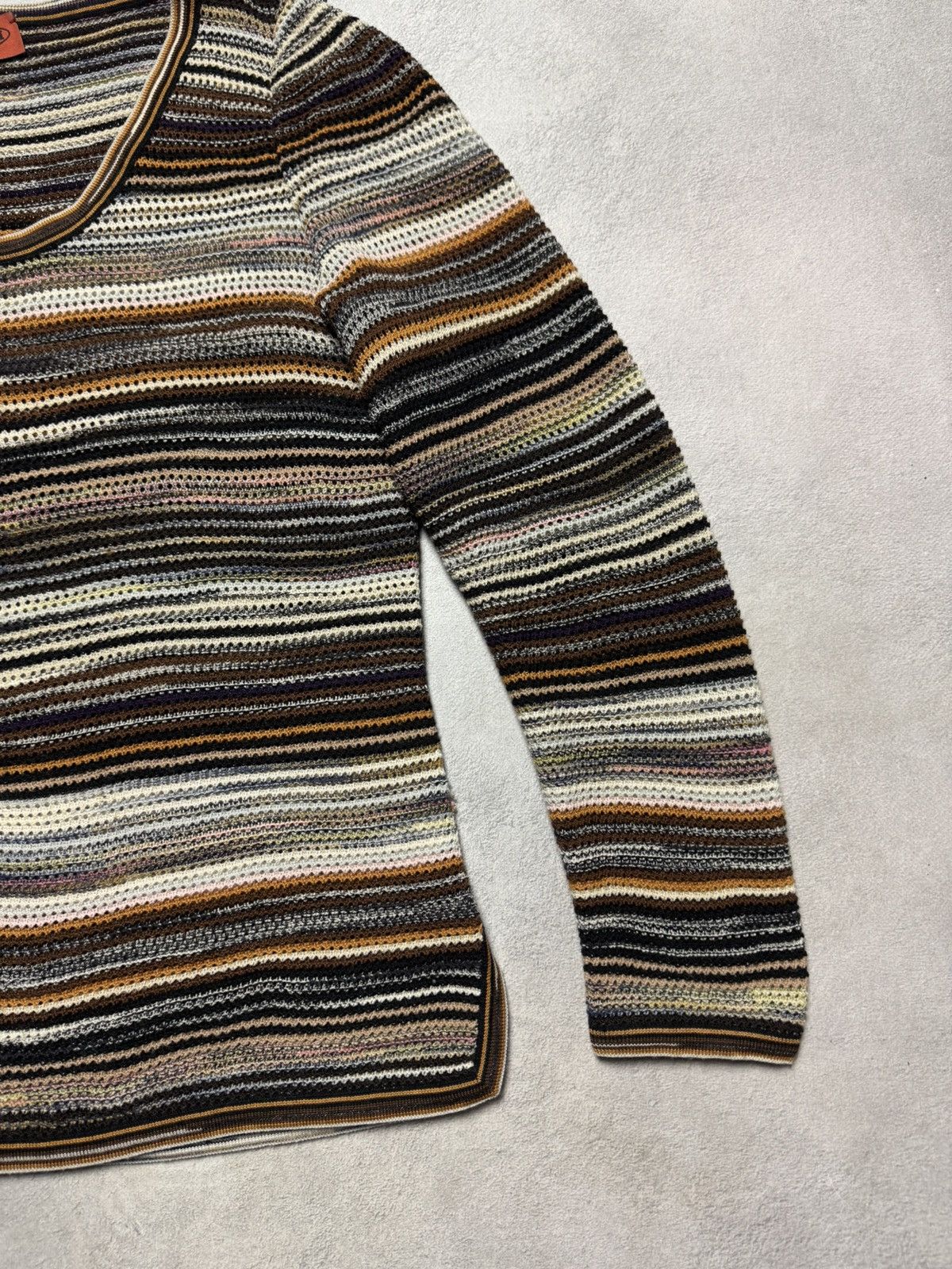 Missoni Missoni Multicolor Striped Wool Knit Sweater Size L / US 10 / IT 46 - 6 Thumbnail