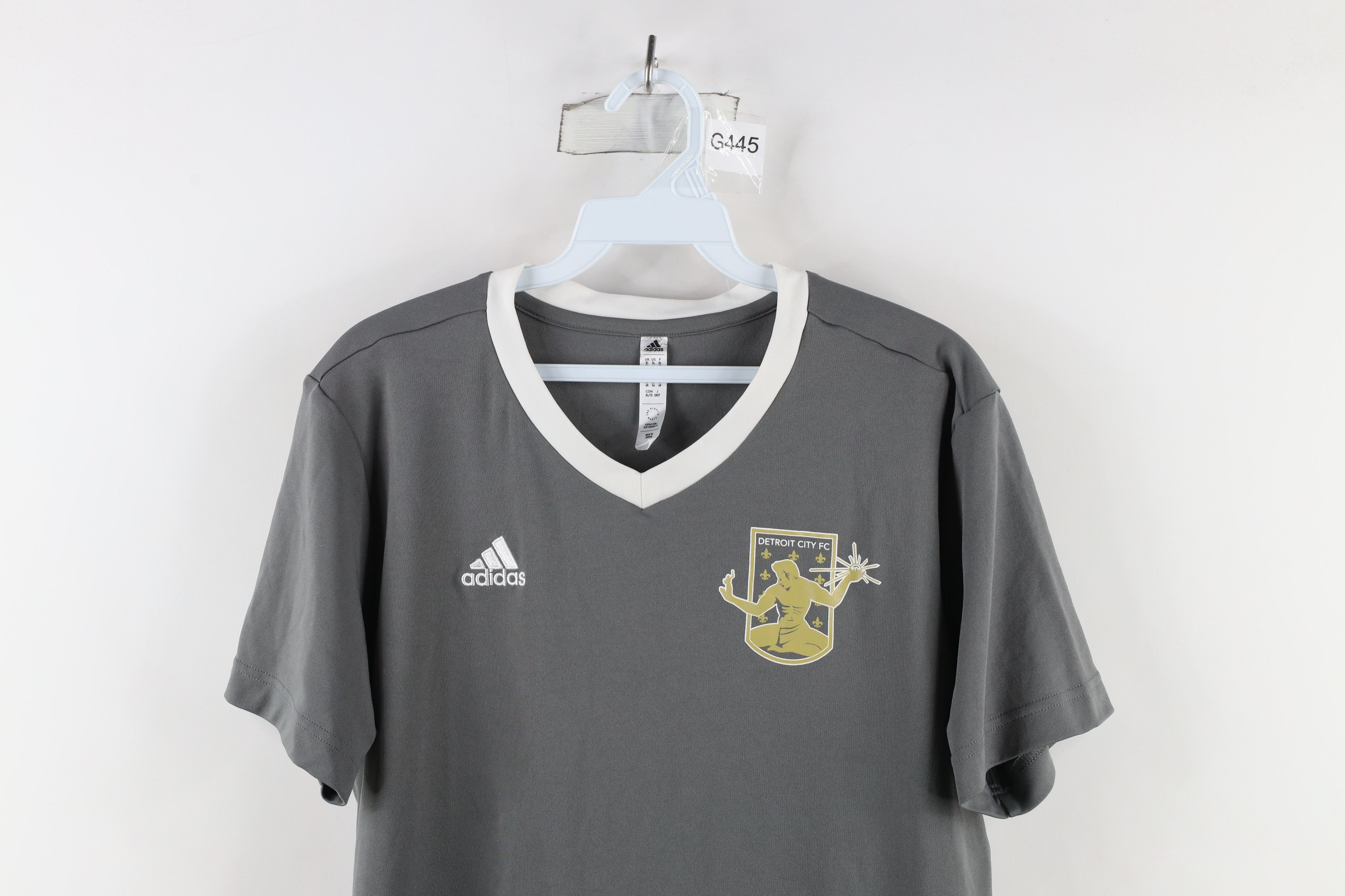 Adidas × Vintage Adidas Detroit City FC Futbol Soccer Jersey Shirt Gray Size US XL / EU 56 / 4 - 2 Thumbnail