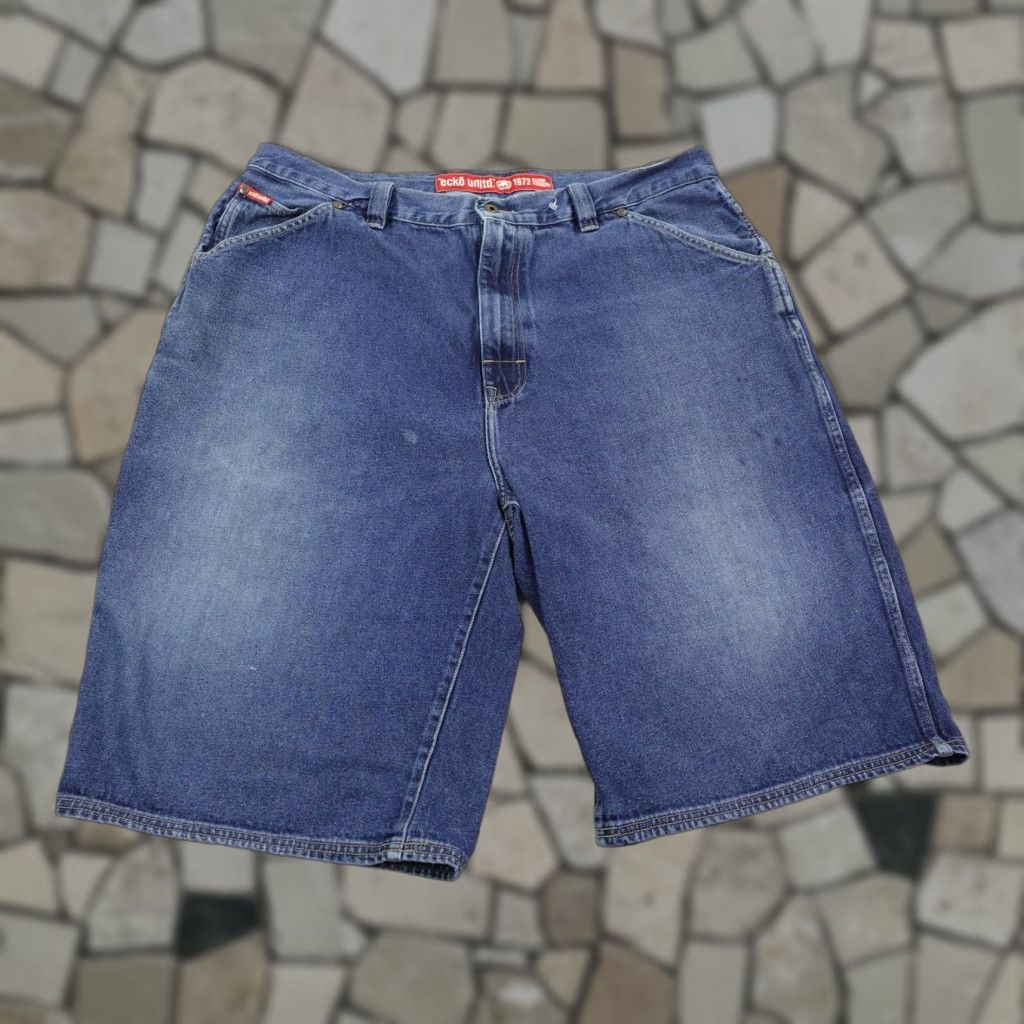 Ecko Unltd. VINTAGE Ecko Unltd Shorts Mens 40 Blue Denim Jorts Baggy Faded Hip Hop Y2K Bermuda Shorts Casual Mens Blue Denim 40 VINTAGE Size US 40 / EU 56 - 1 Thumbnail