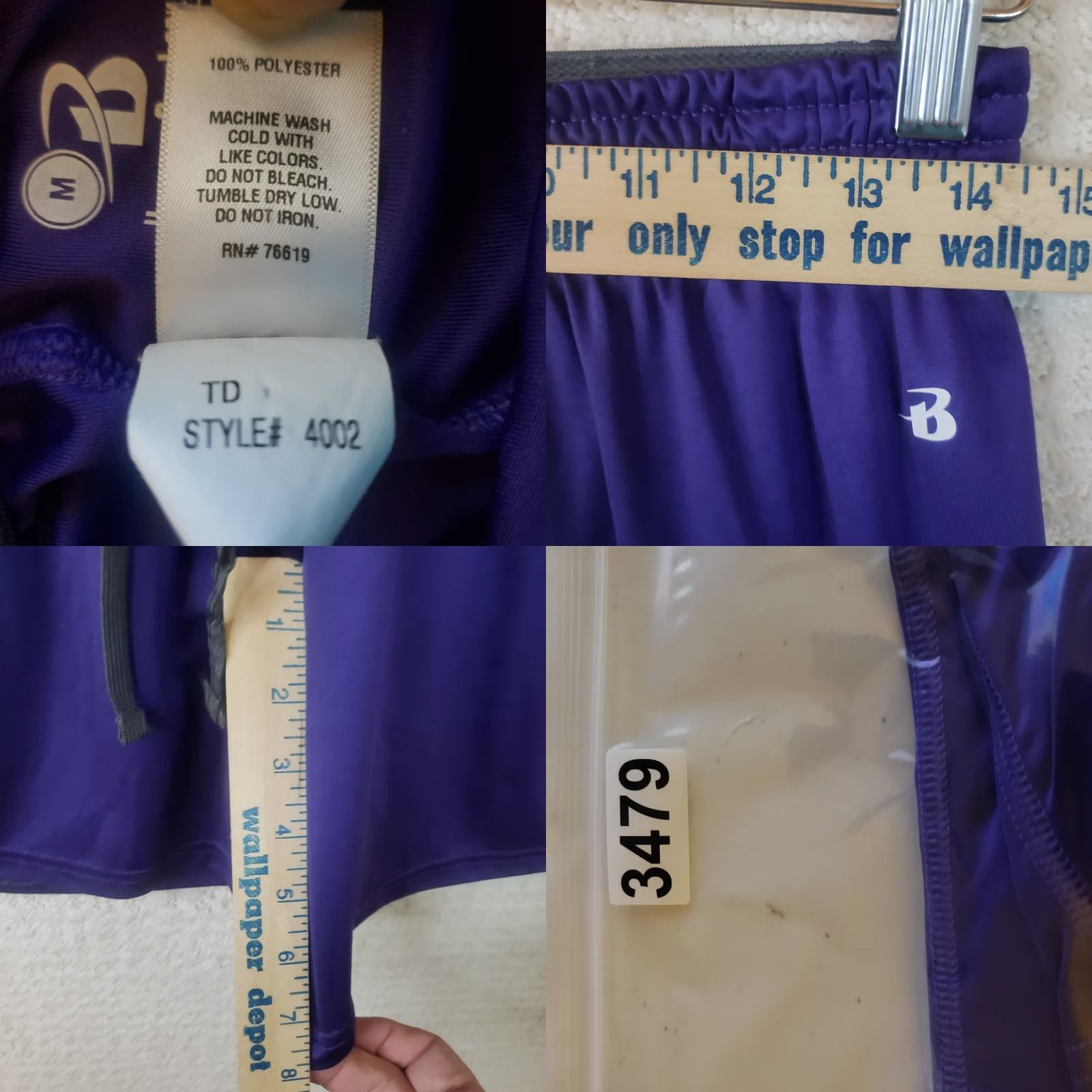 Vintage Clemson Tigers Basketball Shorts B Ultimate Softloc Men’s M Medium Purple Orange Short Solid Drawstring Athletic Sports Mens Size US 31 - 9 Thumbnail