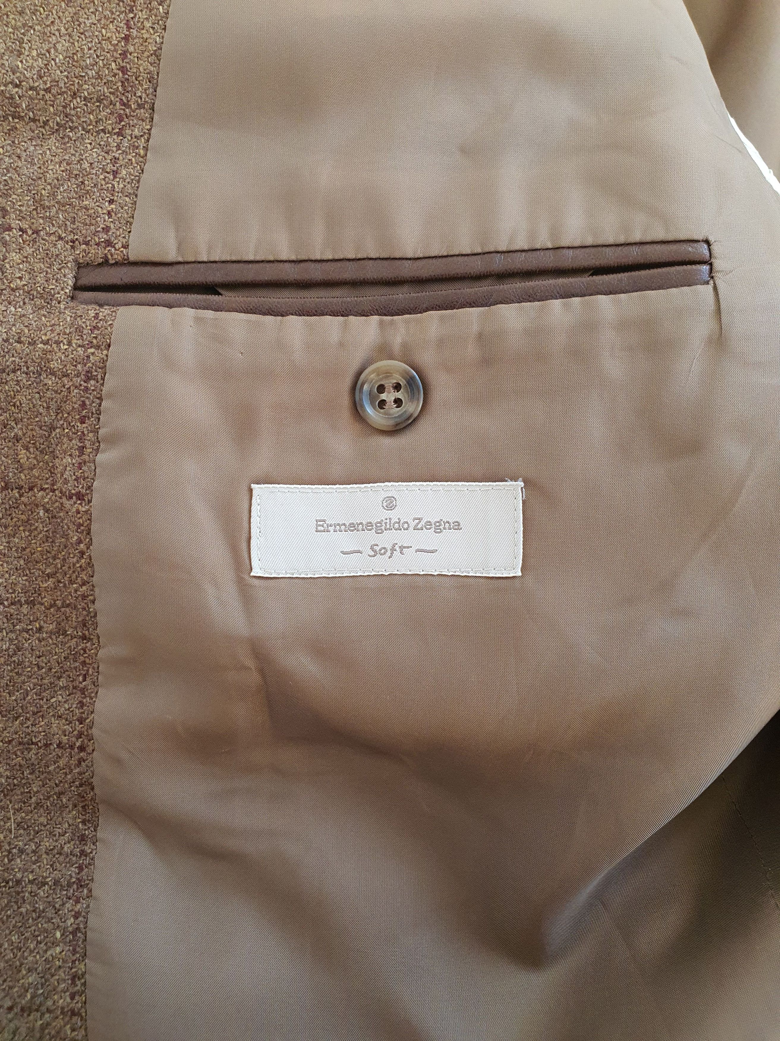 Ermenegildo Zegna SOFT Vintage Sports Coat Suit Jacket w Elbow Patches - EU 50 Size 40R - 4 Thumbnail