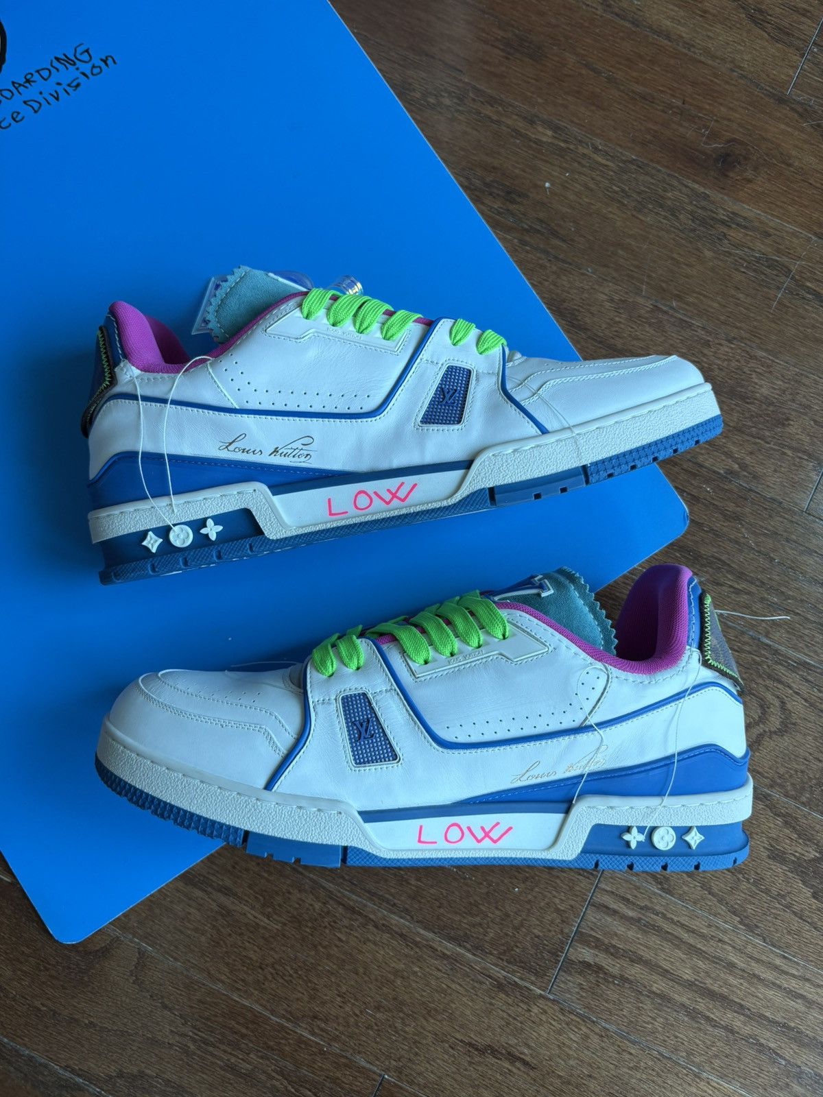 Louis Vuitton RARE Louis Vuitton Virgil Upcycled Trainer SoHo Exclusive Size US 12 / EU 45 - 3 Thumbnail